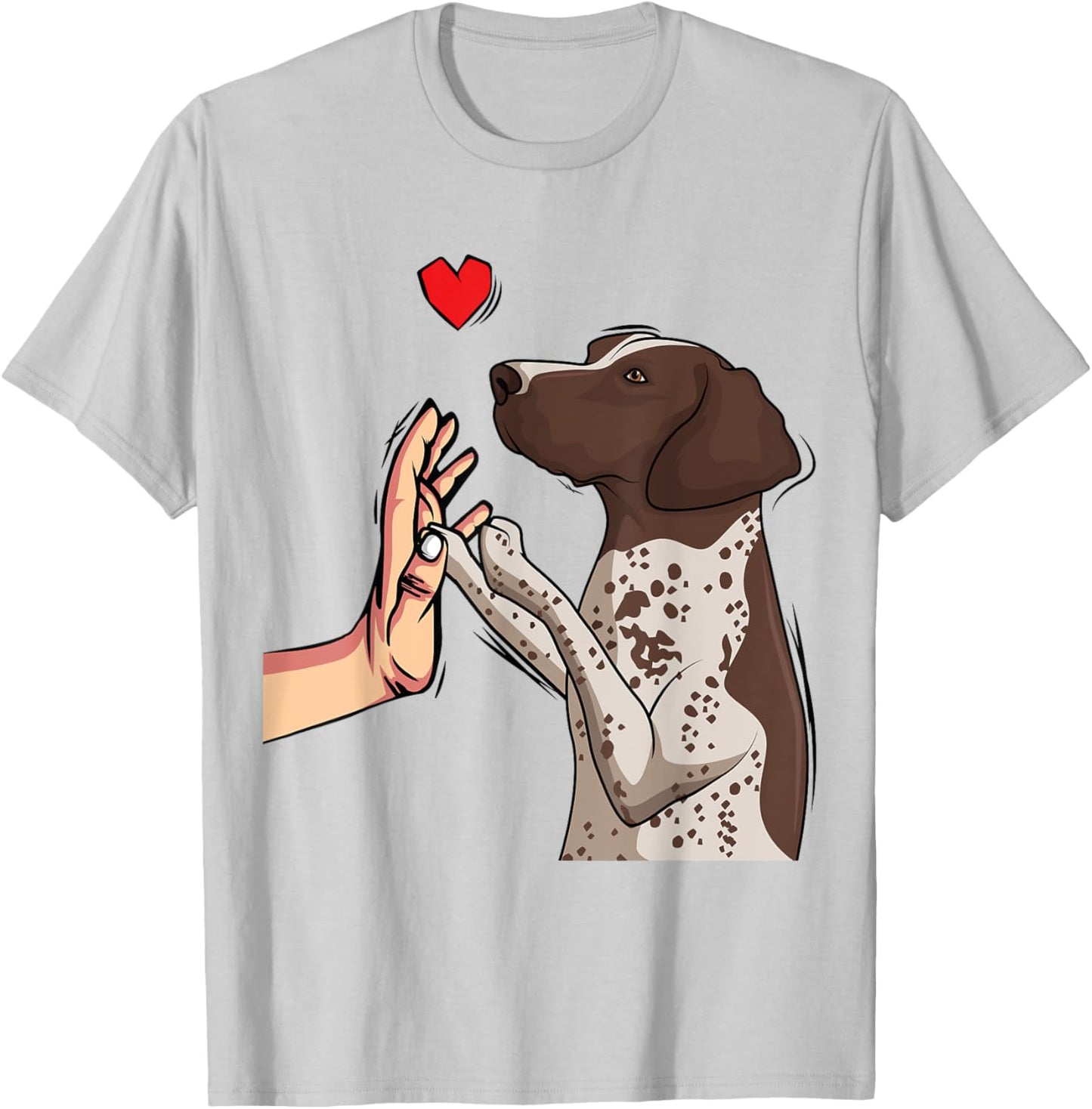 German Shorthaired Pointer Love GSP Dog Mom Girls Women T-Shirt - T-Shirt | Ash