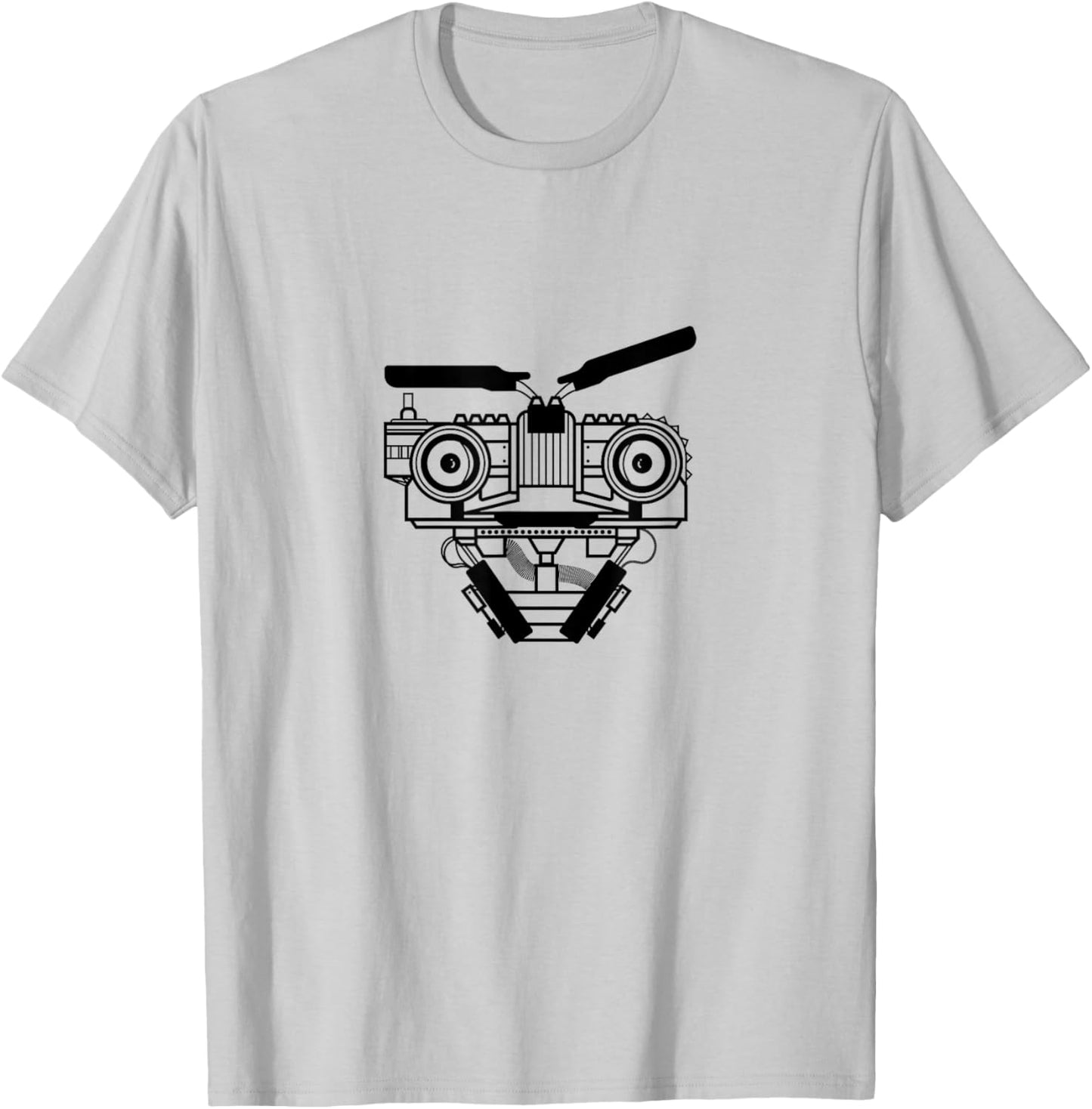 Retro 80s Johnny Five Short Circuit T-Shirt - T-Shirt | Ash