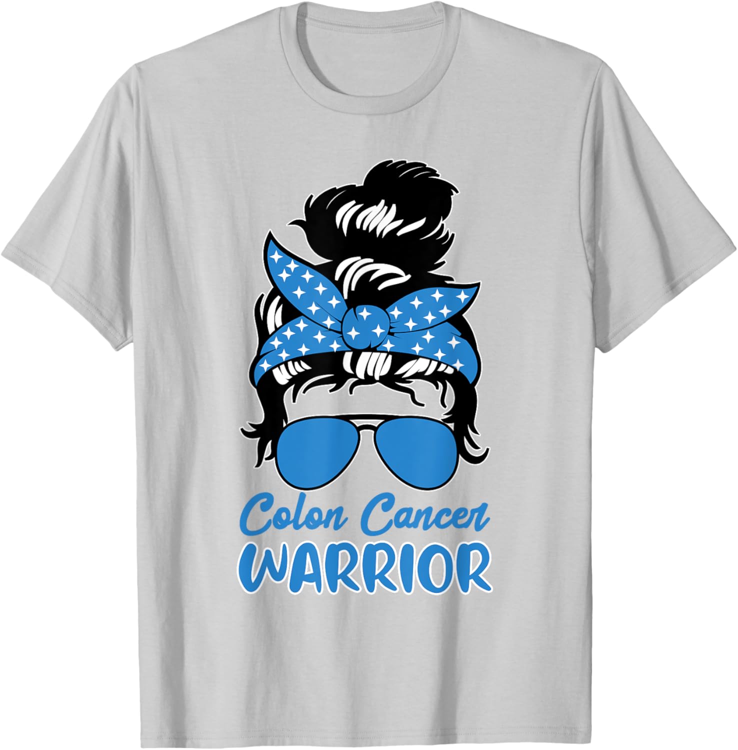 Colon Cancer Warrior Awareness Survivors Fighters T-Shirt - T-Shirt | Ash