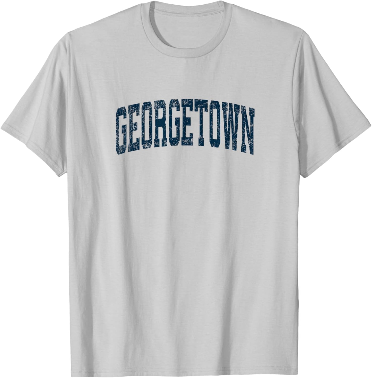 Georgetown Michigan MI Vintage Athletic Sports Navy Design T-Shirt - T-Shirt | Ash