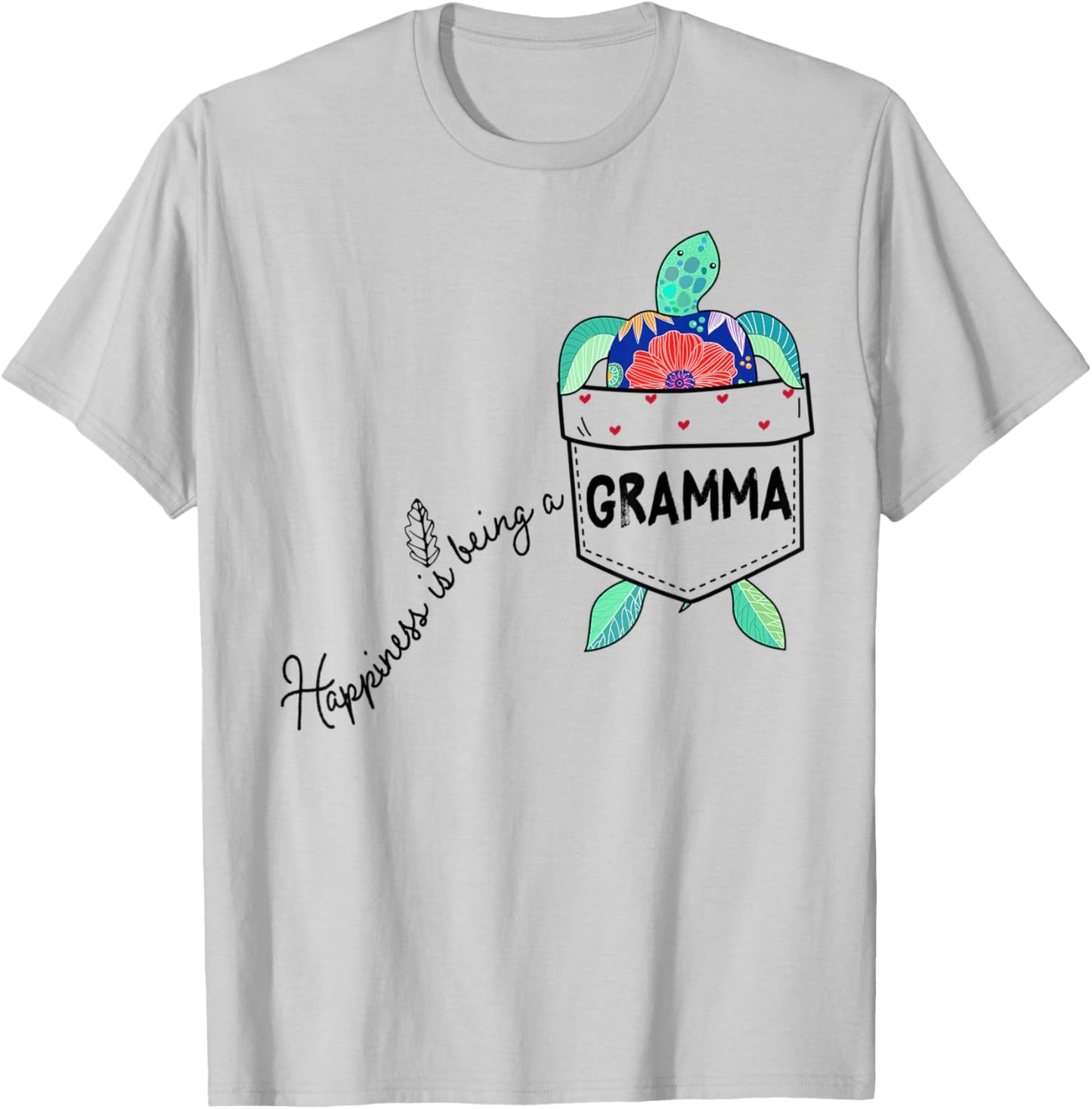 Happiness is being a Gramma Sea Turtle Ocean Animal T-Shirt - T-Shirt | Ash