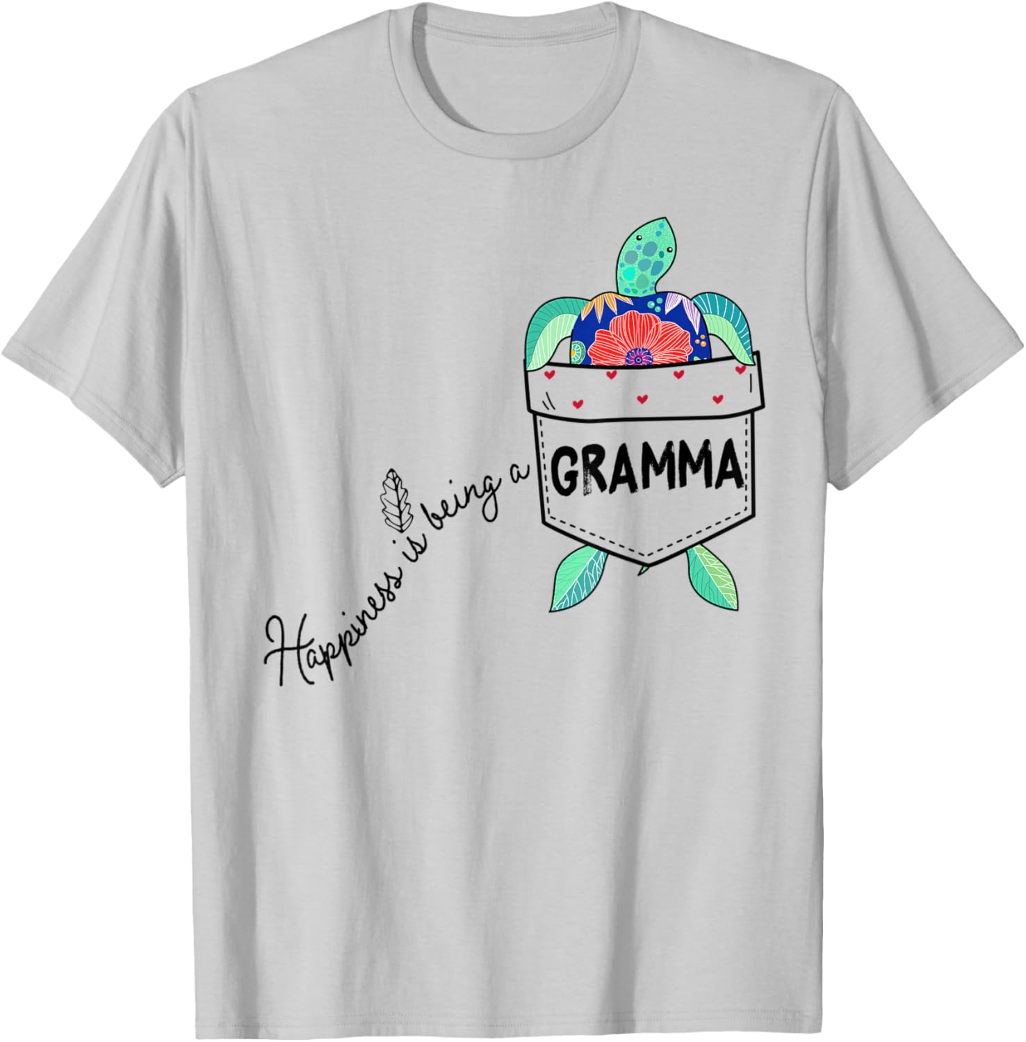 Happiness is being a Gramma Sea Turtle Ocean Animal T-Shirt - T-Shirt | Ash