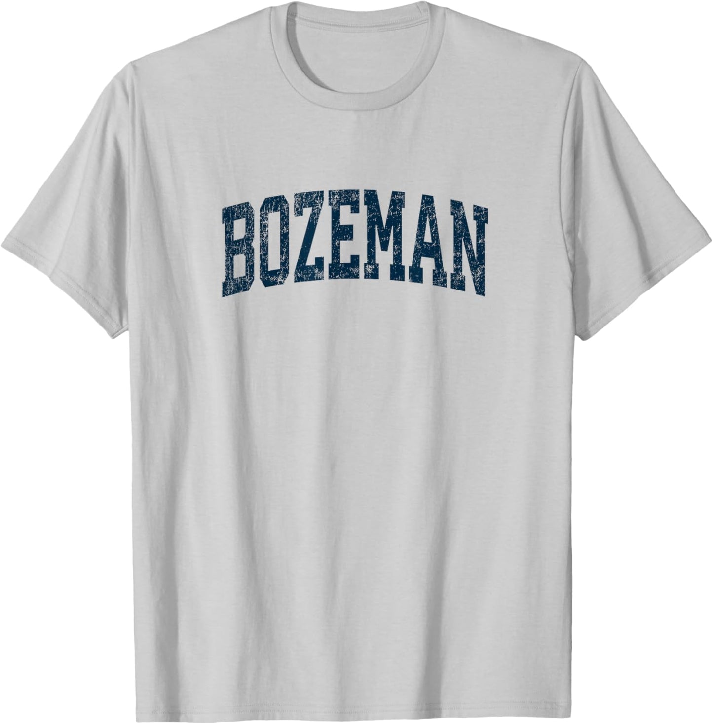 Bozeman Montana MT Vintage Athletic Sports Navy Design T-Shirt - T-Shirt | Ash