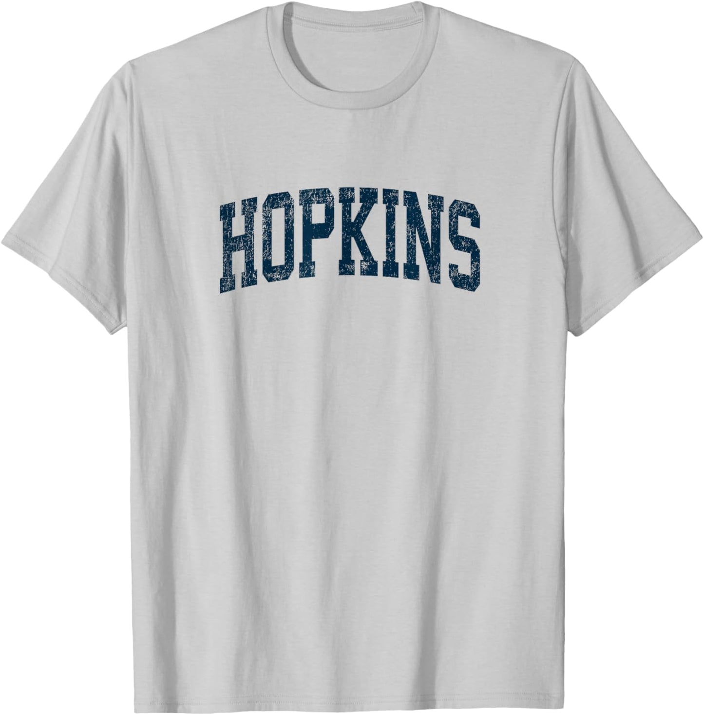 Hopkins Minnesota MN Vintage Athletic Sports Navy Design T-Shirt - T-Shirt | Ash