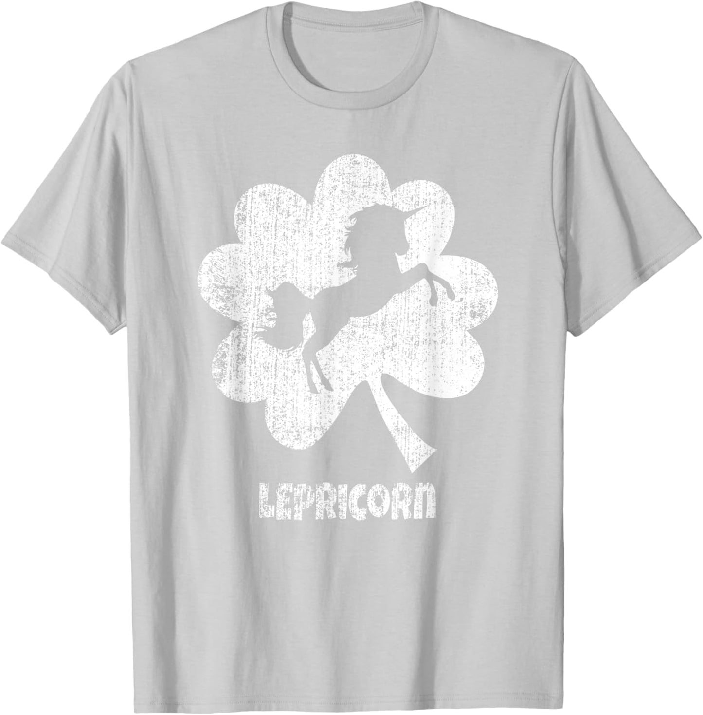 Unicorn St Patricks Day Lepricorn Silhouette Girl Women T-Shirt - T-Shirt | Ash