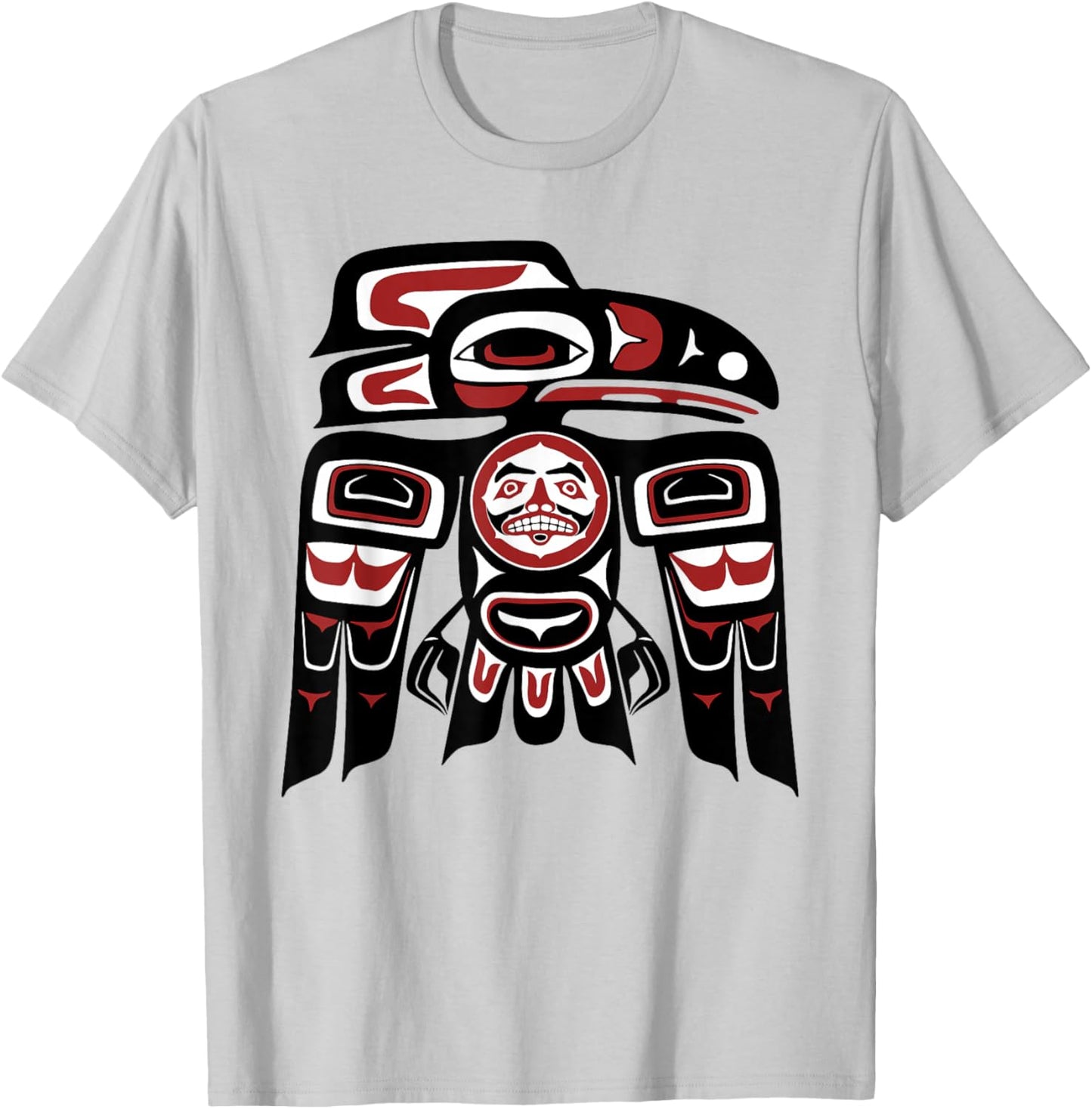 Haida Tlingit Raven Totem Native American Indigenous Pride T-Shirt - T-Shirt | Ash