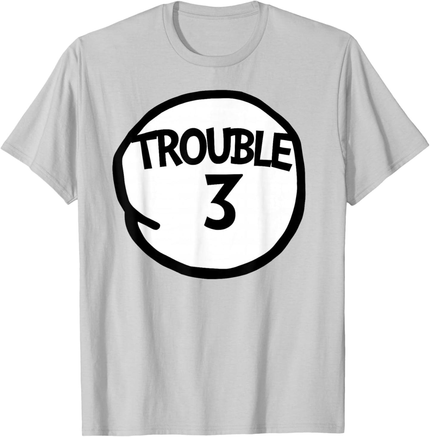 Trouble 3 Funny Trouble Three Matching Group T-Shirt - T-Shirt | Ash