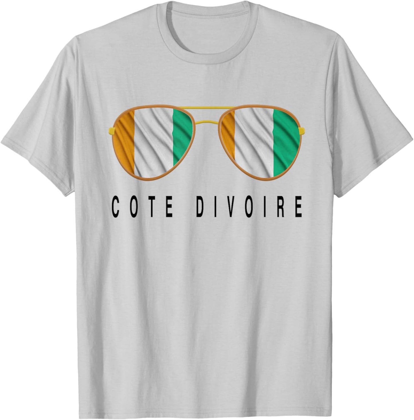 Ivory Coast Flag Ivorian Cote dIvoire Pride Sunglasses T-Shirt - T-Shirt | Ash