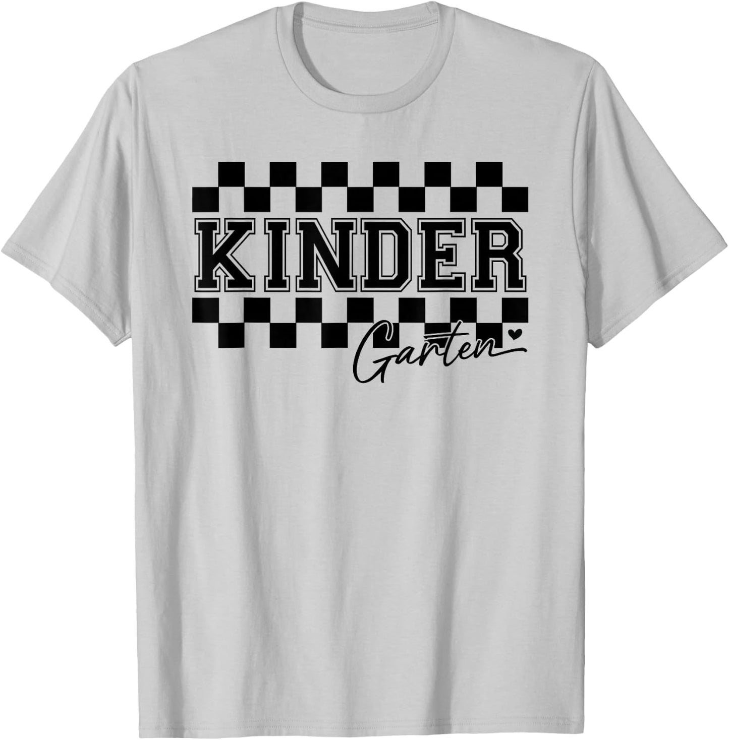 kindergarten Checkered Teacher 1st Day Back to School Women T-Shirt - T-Shirt | Ash