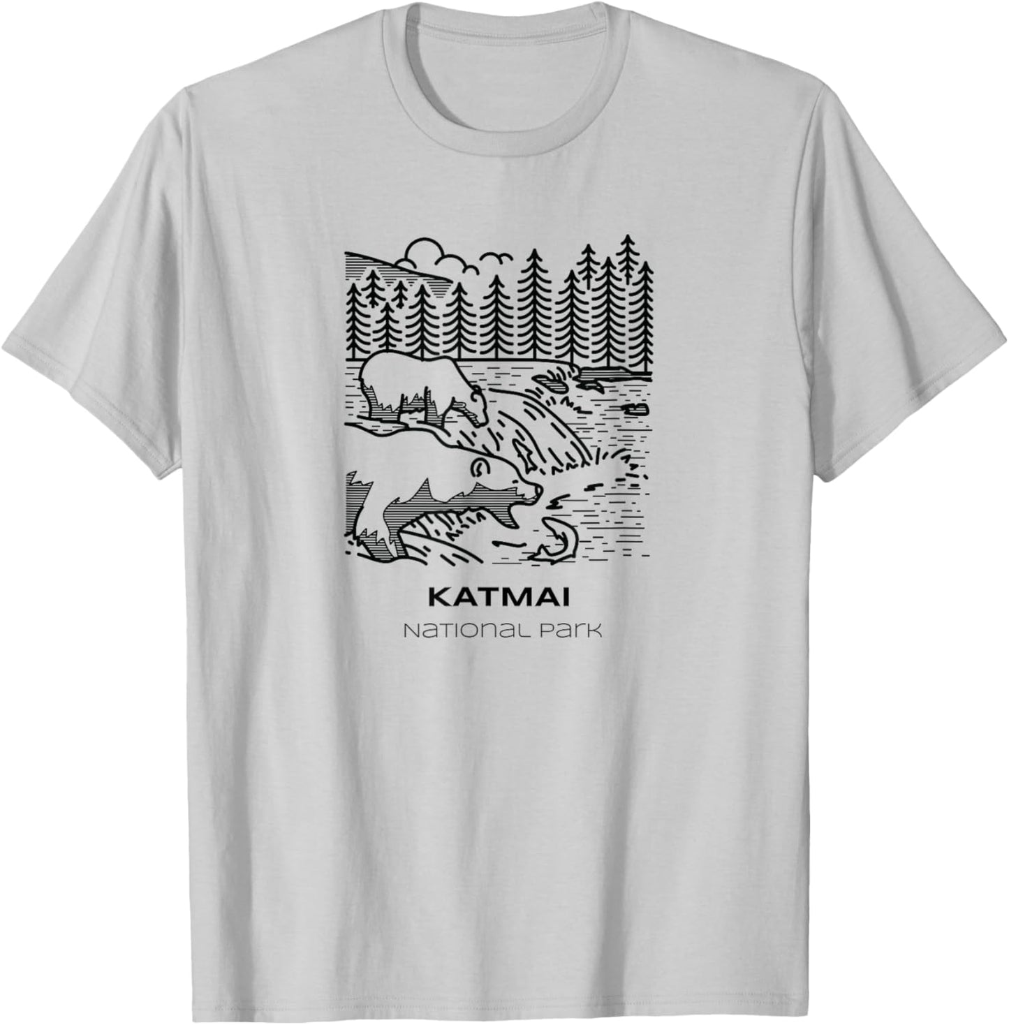 Vintage Katmai National Park Hike T-Shirt - T-Shirt | Ash