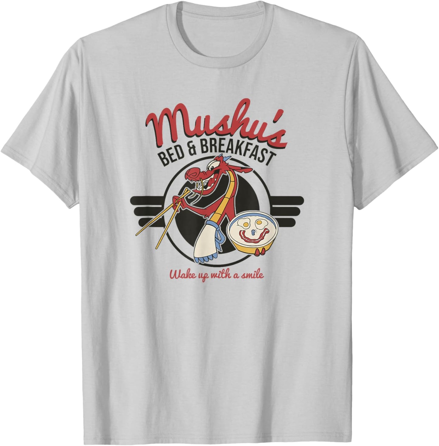 Disney Mulan Mushu's Bed & Breakfast Poster Small T-Shirt - T-Shirt | Ash
