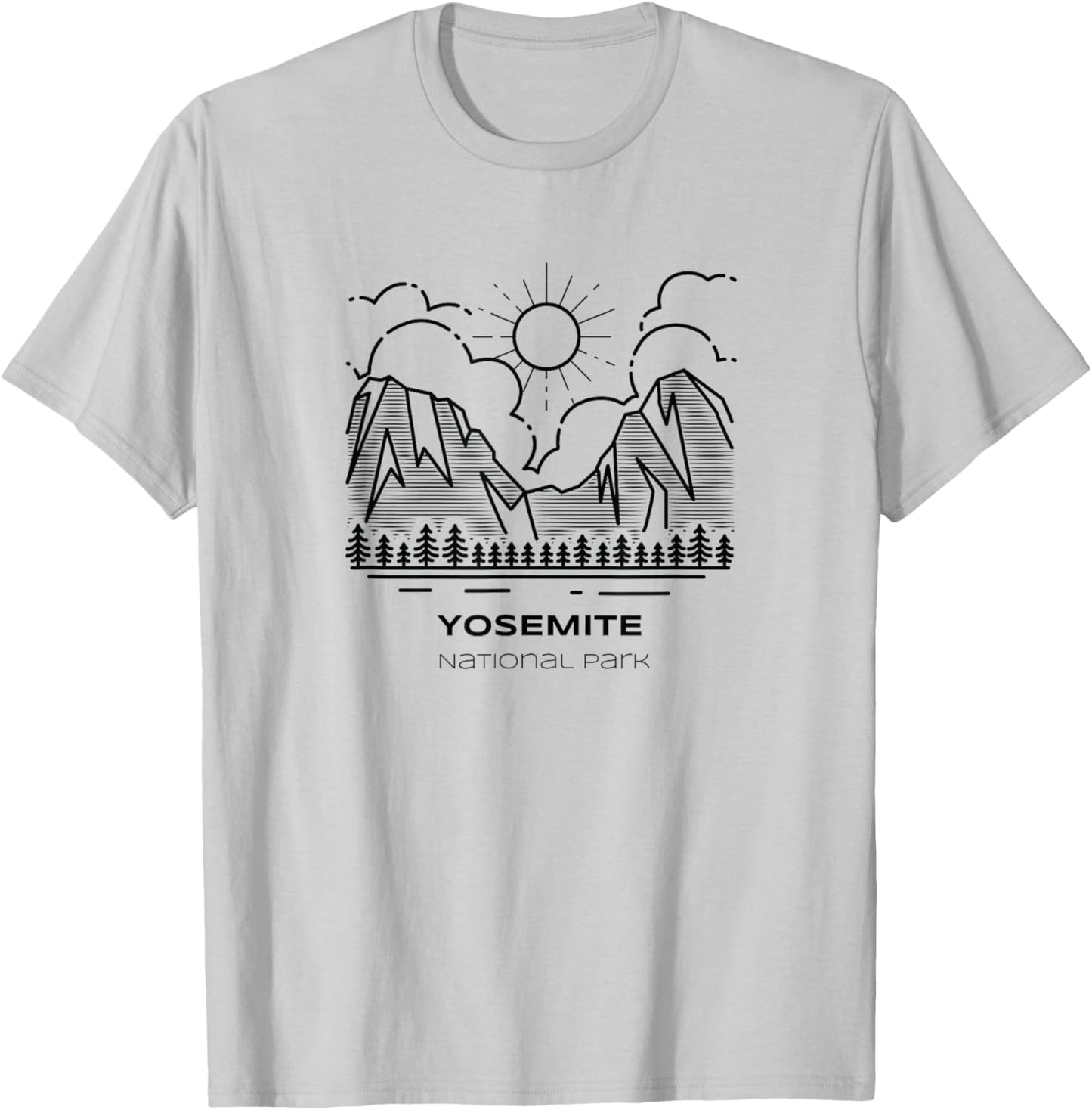 Vintage Yosemite National Park Hike T-Shirt - T-Shirt | Ash