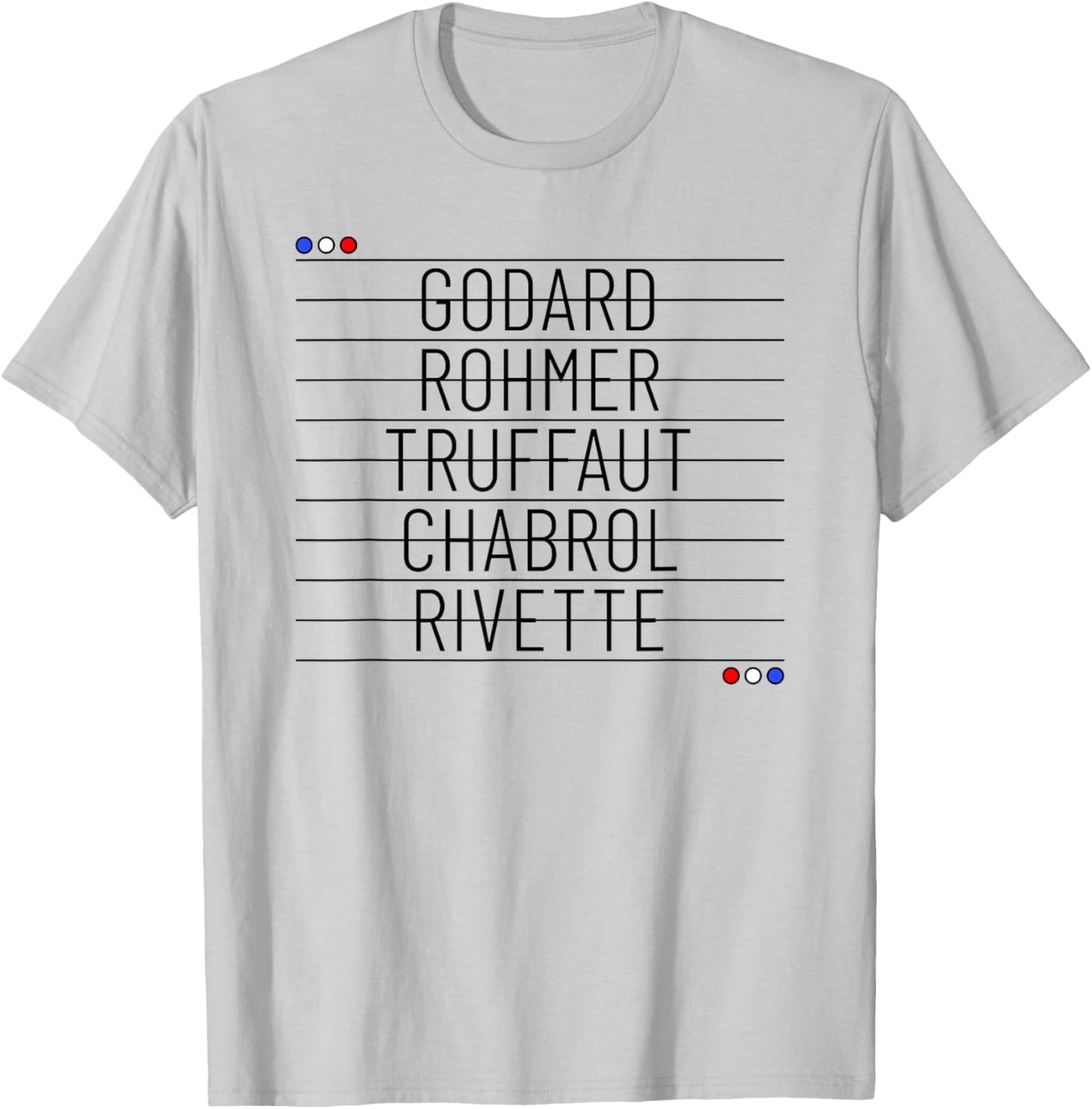 French New Wave Film Directors Cinema / Movie Buff T-Shirt - T-Shirt | Ash