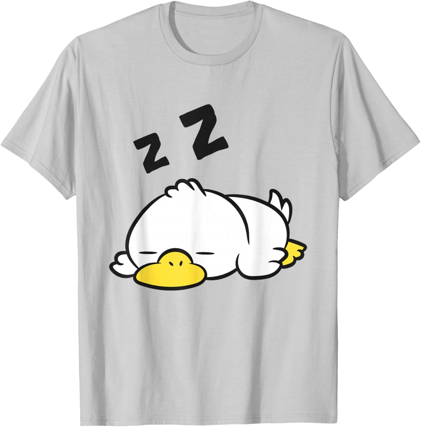 Duck Sleeping Tired Duck Napping Duck T-Shirt - T-Shirt | Ash