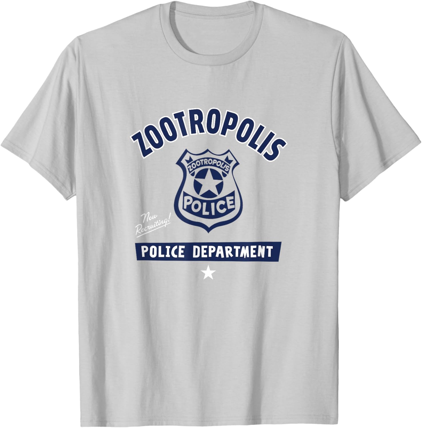 Disney Zootopia Police Department Badge Small T-Shirt - T-Shirt | Ash