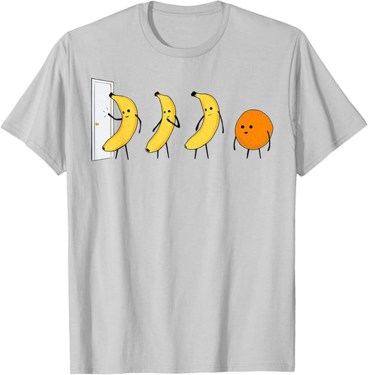 Knock Knock - Who's There - Banana Who's There - Orange T-Shirt - T-Shirt | Ash
