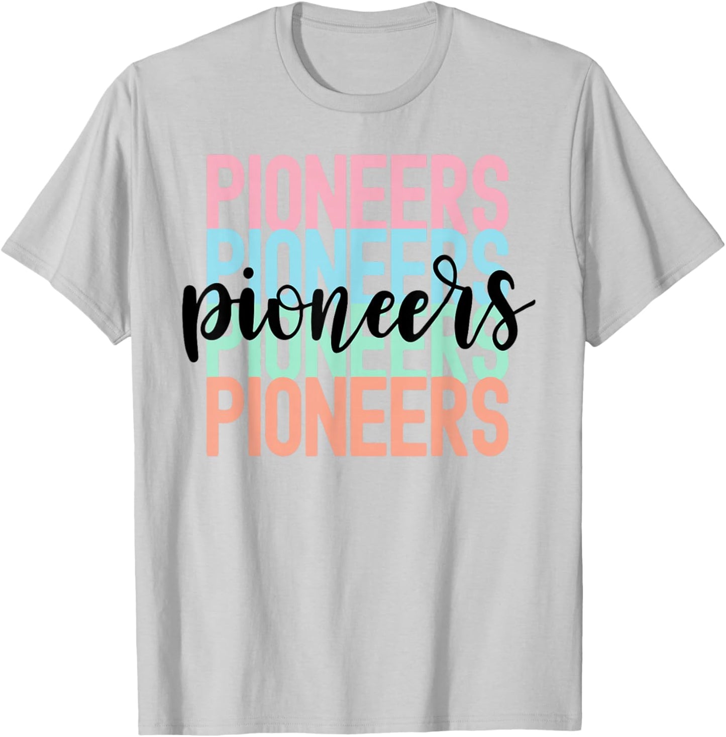 Pioneers Team Mascot School Spirit Game Night T-Shirt - T-Shirt | Ash