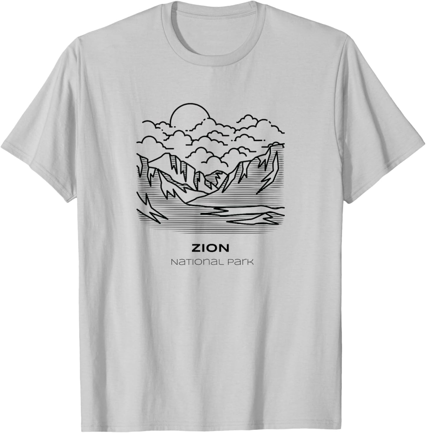 Vintage Zion National Park Hike T-Shirt - T-Shirt | Ash