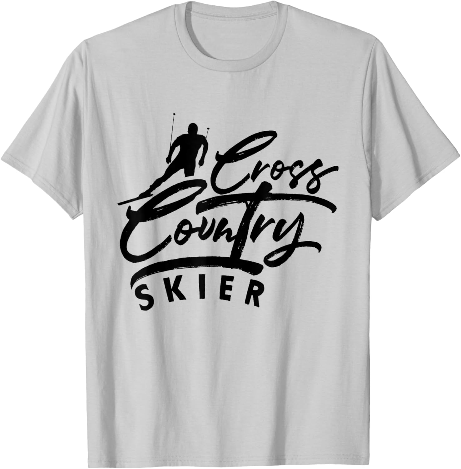 Cross Country Skiing Skier XC Ski Winter Sports Snow T-Shirt - T-Shirt | Ash