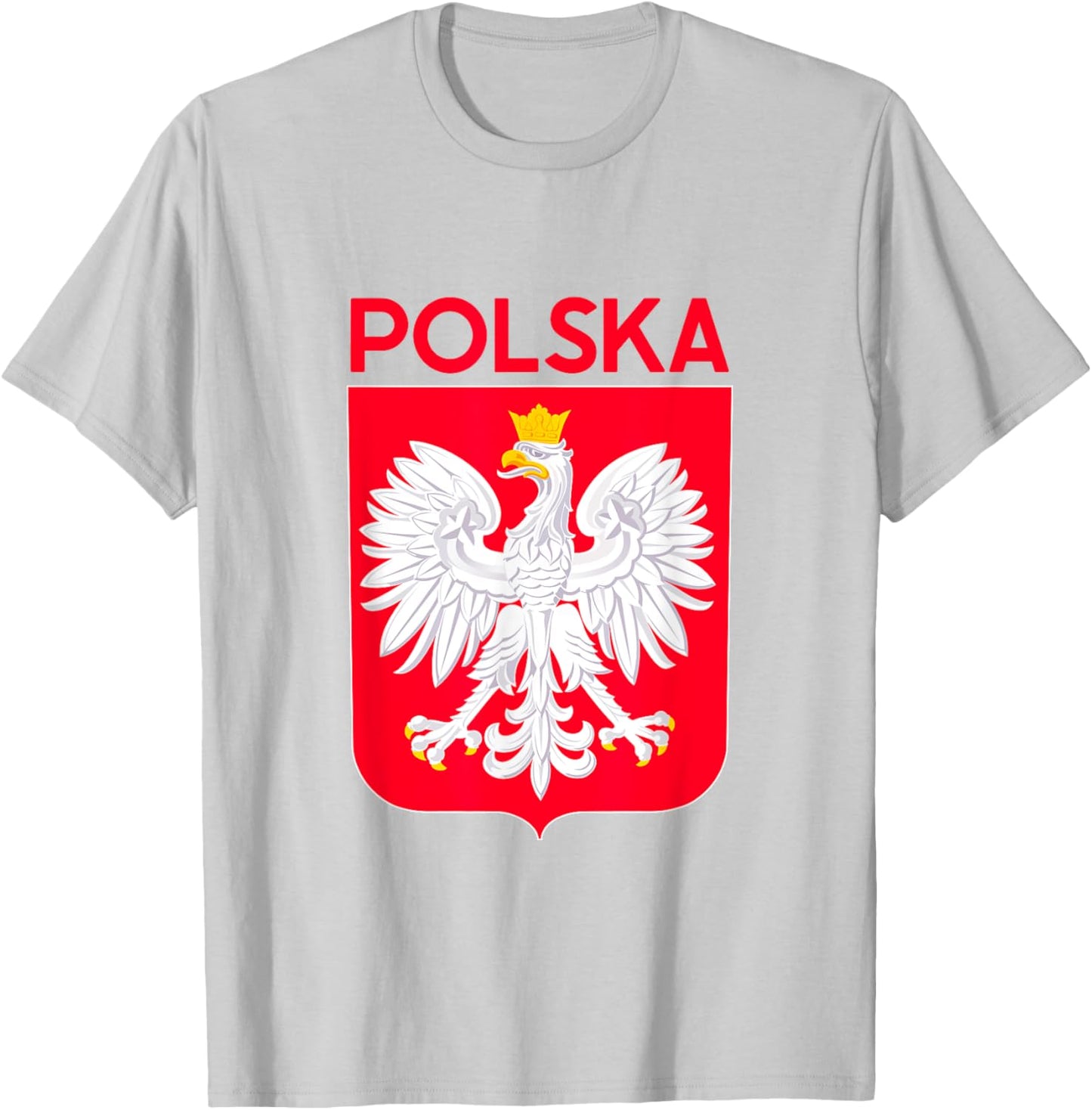 Polska Eagle Emblem Poland Flag Polish Culture Pierogi Gift T-Shirt - T-Shirt | Ash