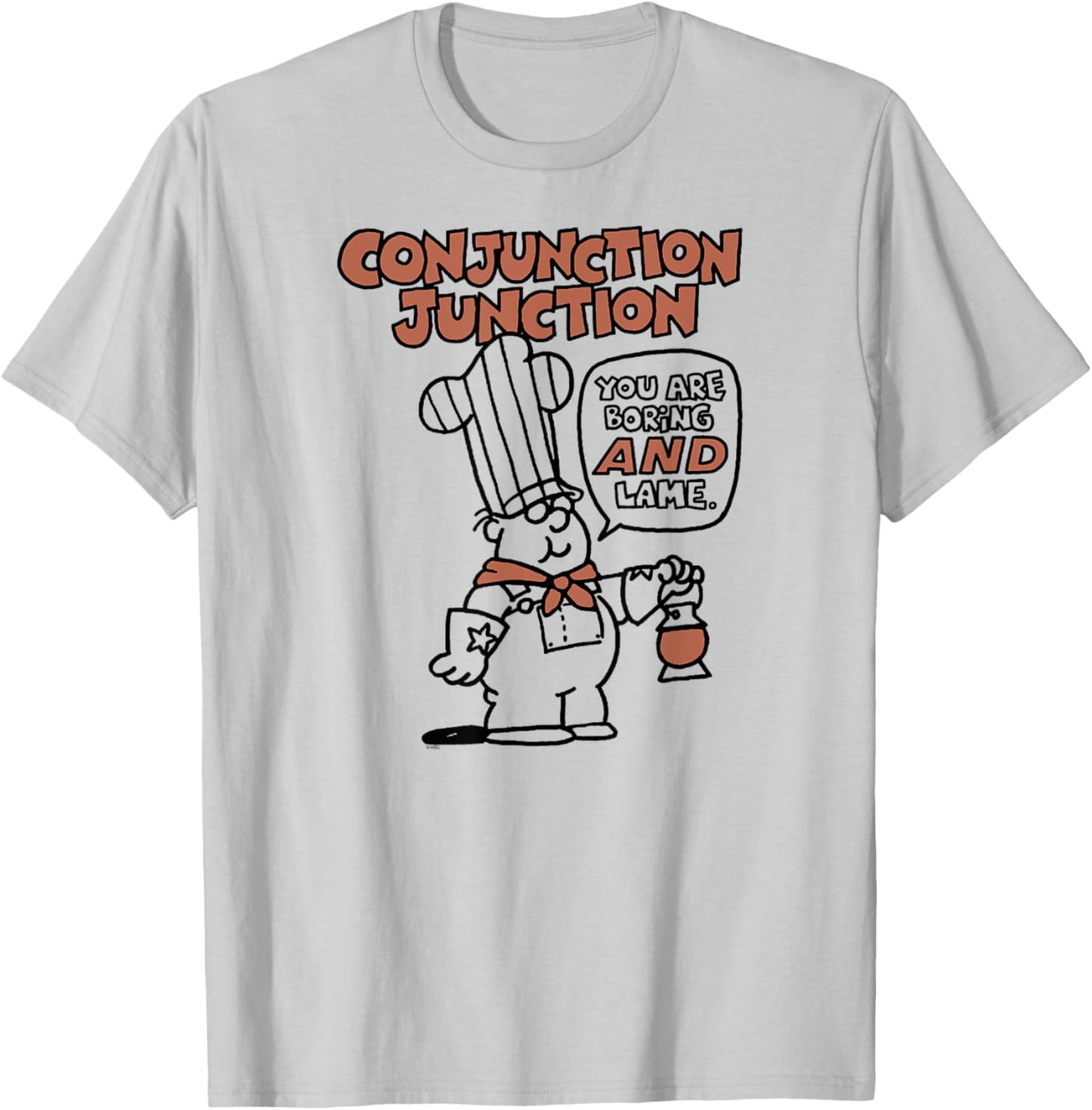 Ripple Junction x Schoolhouse Rock Conjunction Junction Art T-Shirt - T-Shirt | Ash