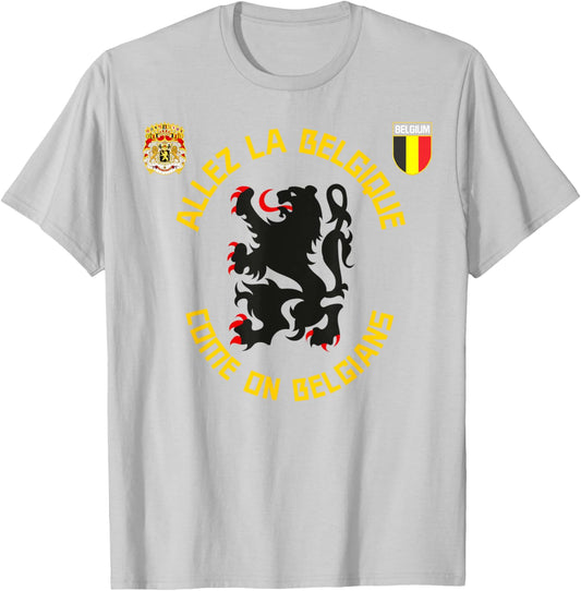 Allez La Belgique Belgian Football Travel Jersey T-Shirt - T-Shirt | Ash