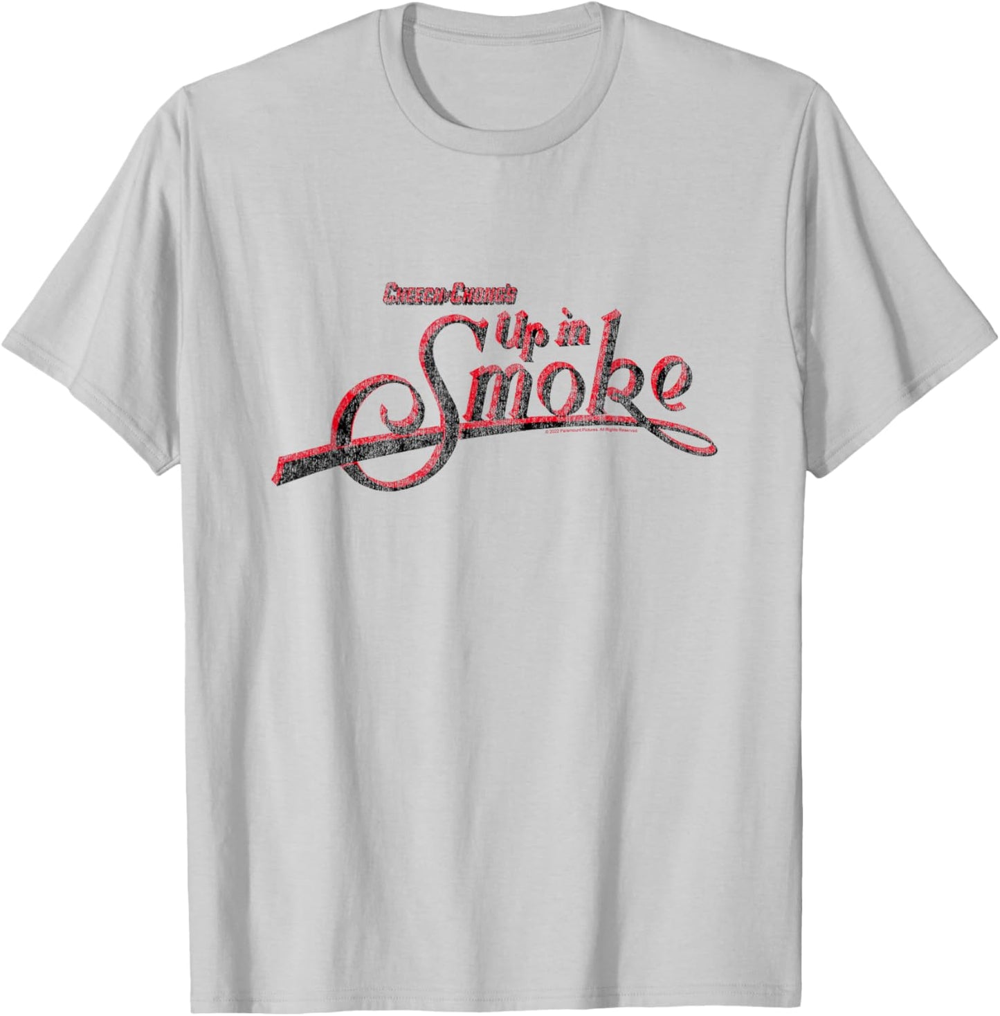 Cheech and Chong's Up in Smoke Distressed Logo T-Shirt - T-Shirt | Ash