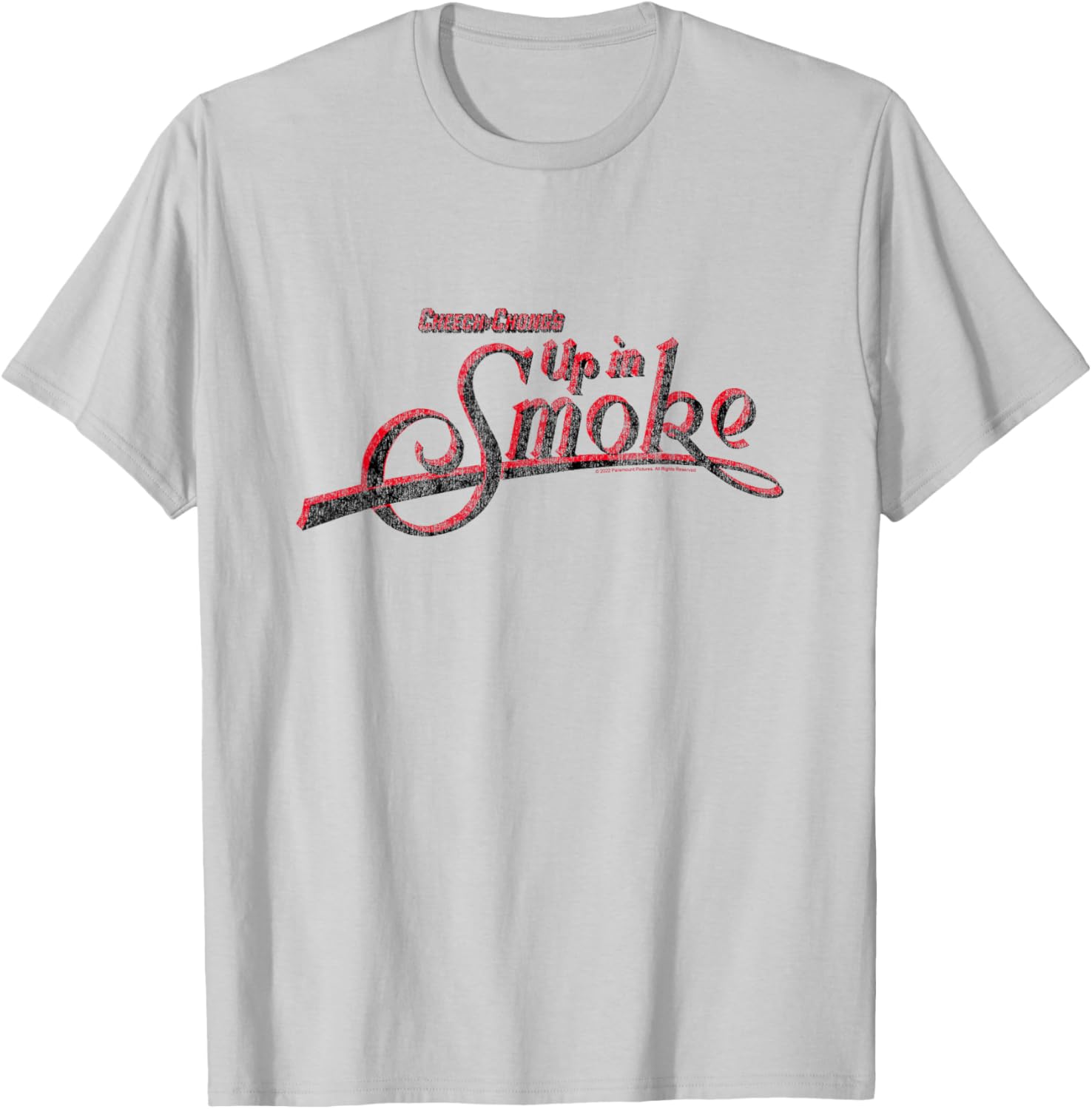 Cheech and Chong's Up in Smoke Distressed Logo T-Shirt - T-Shirt | Ash