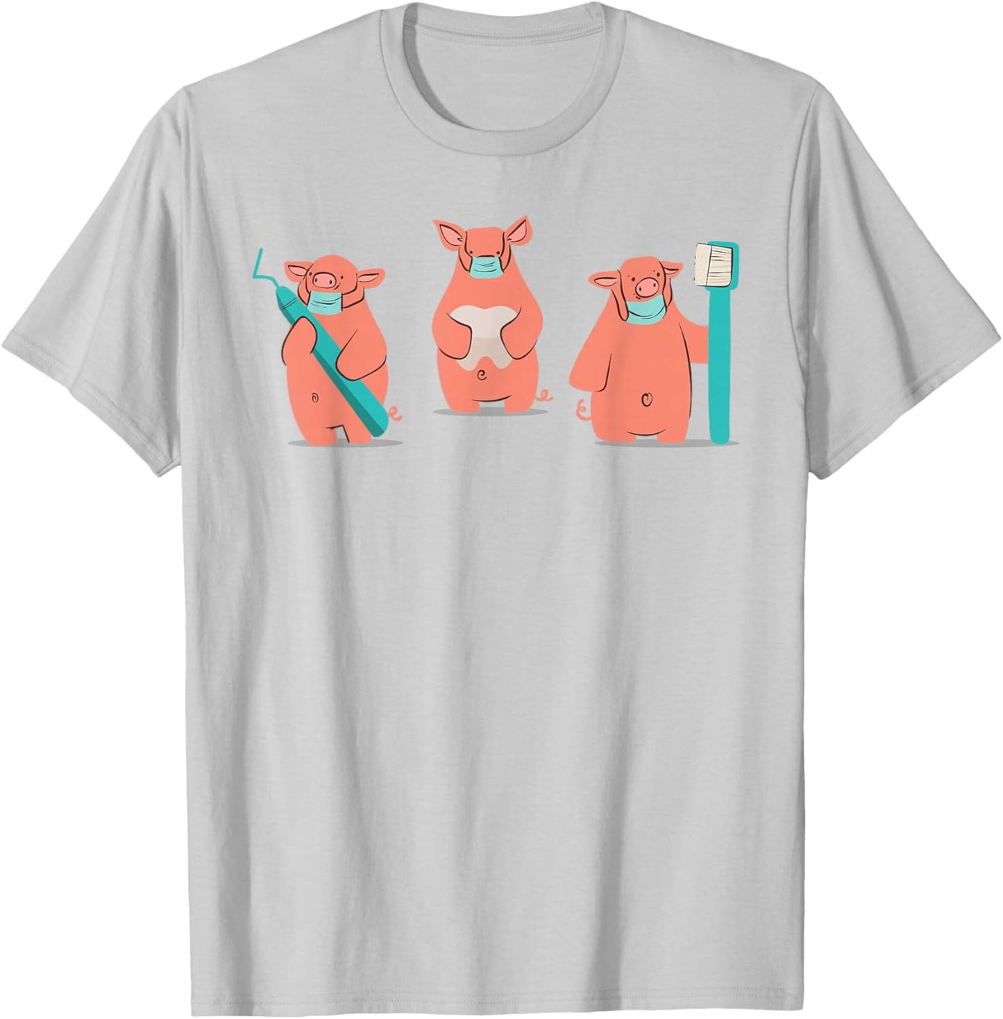 Dentist Pig T-Shirt - T-Shirt | Ash