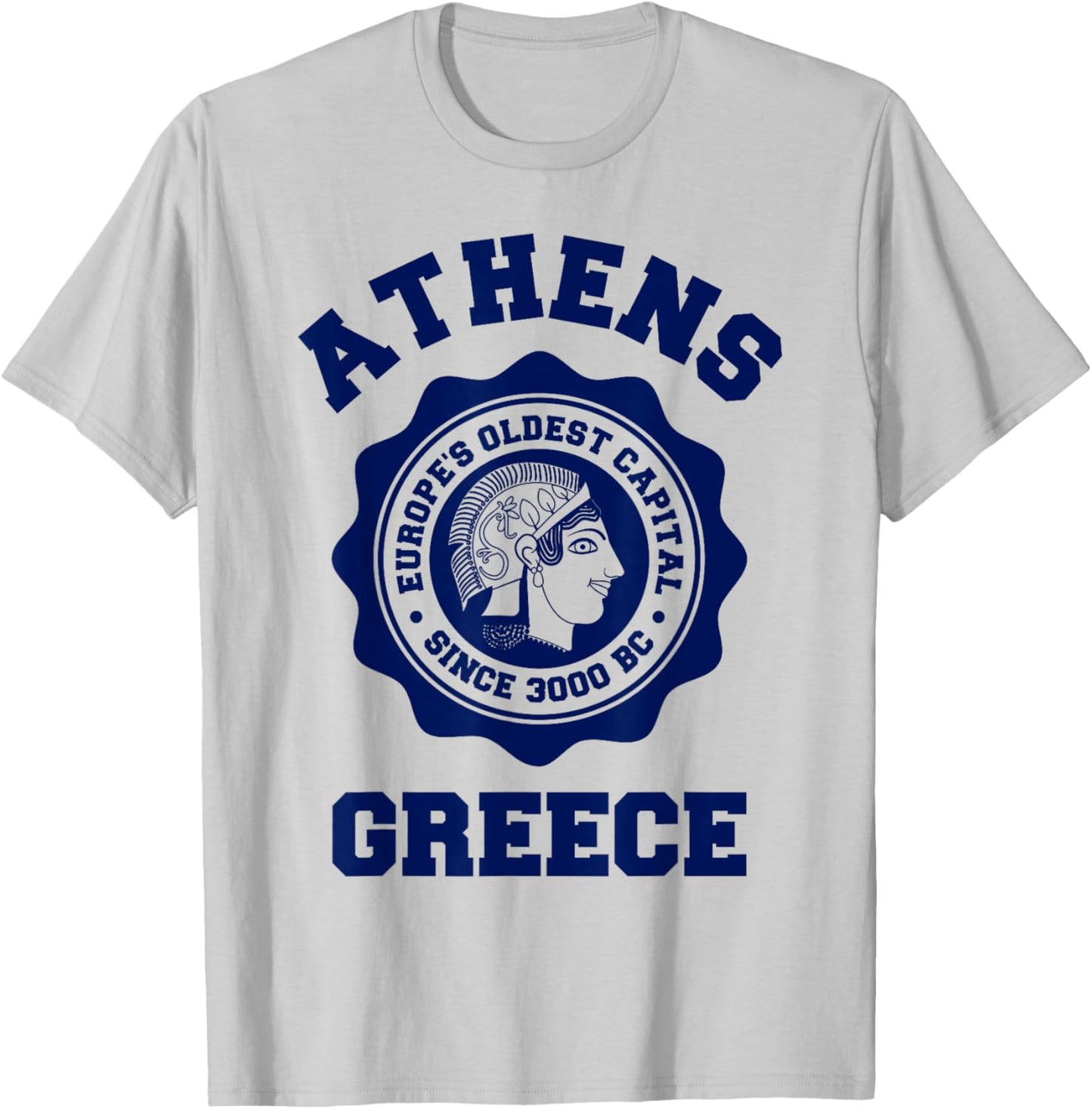 Athens, Greece: Athena from Ancient Greek Dekadrachm Coin T-Shirt - T-Shirt | Ash