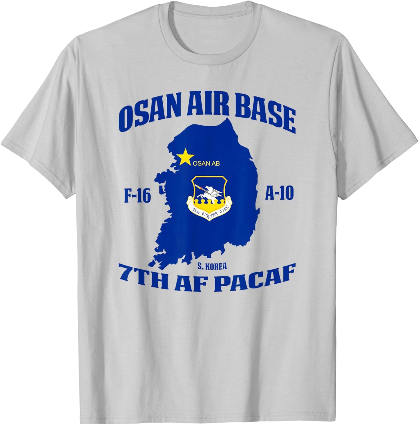 Osan Air Base 7th Af Pacaf T-Shirt - T-Shirt | Ash