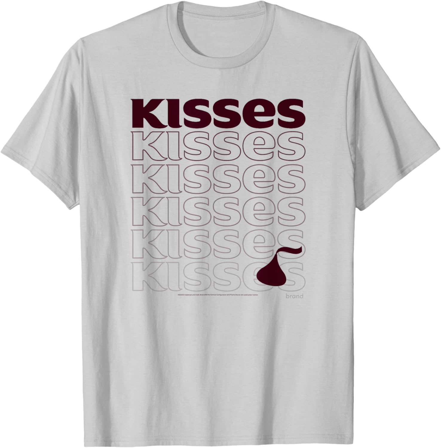 Hershey's Kisses Chocolate Name Stack T-Shirt - T-Shirt | Ash