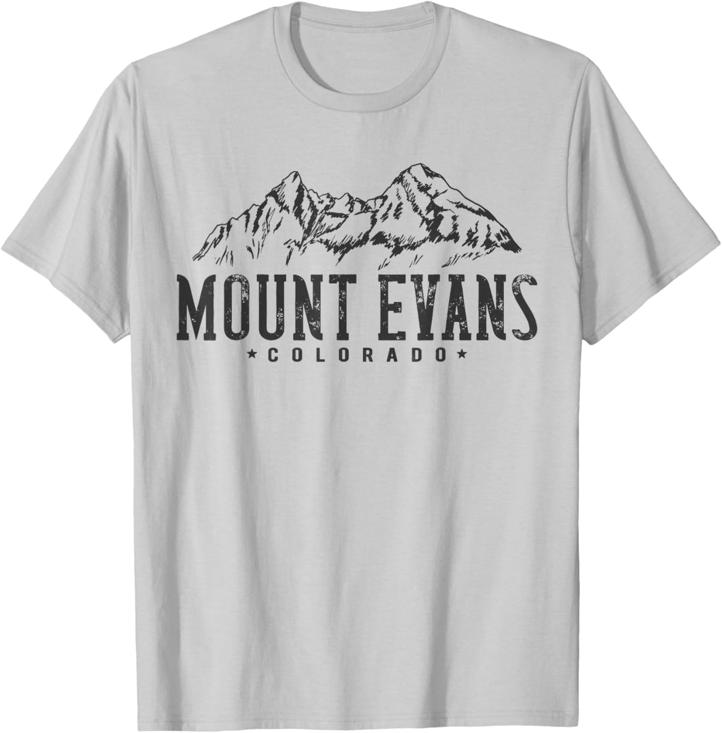 Mount Evans Mountain I Mountains Mt. Evans Colorado T-Shirt - T-Shirt | Ash