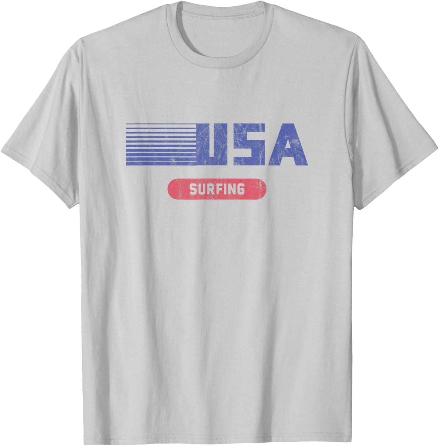 Retro USA 2020 Team American Surfing Vintage T-Shirt - T-Shirt | Ash