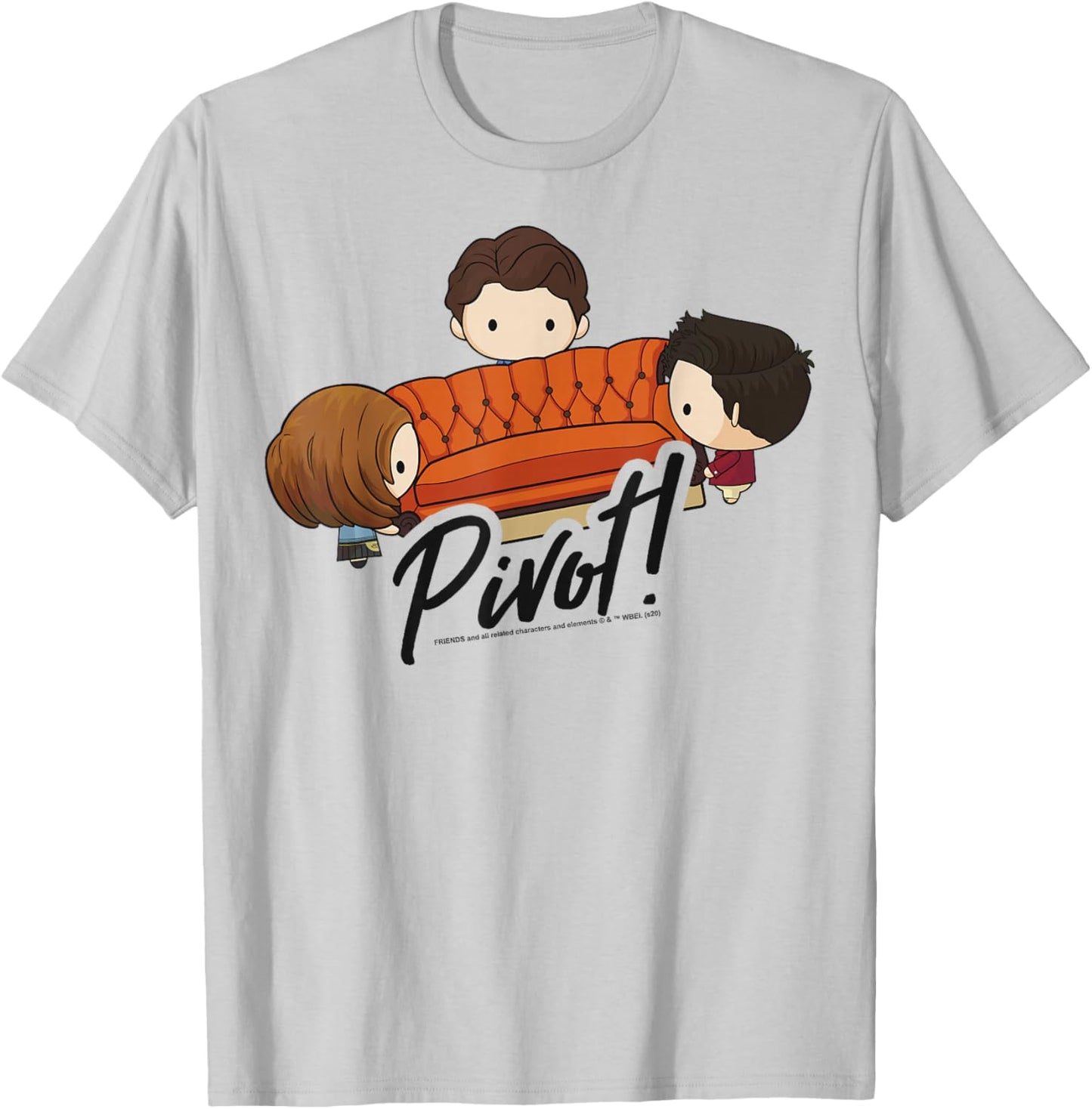 Friends Chibi Pivot T-Shirt - T-Shirt | Ash