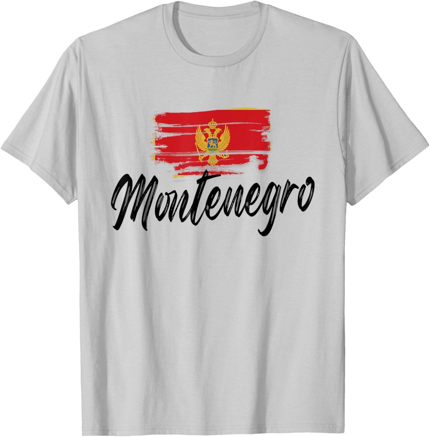 Montenegro Flag Montenegrin Montenegro Pride Heart T-Shirt - T-Shirt | Ash