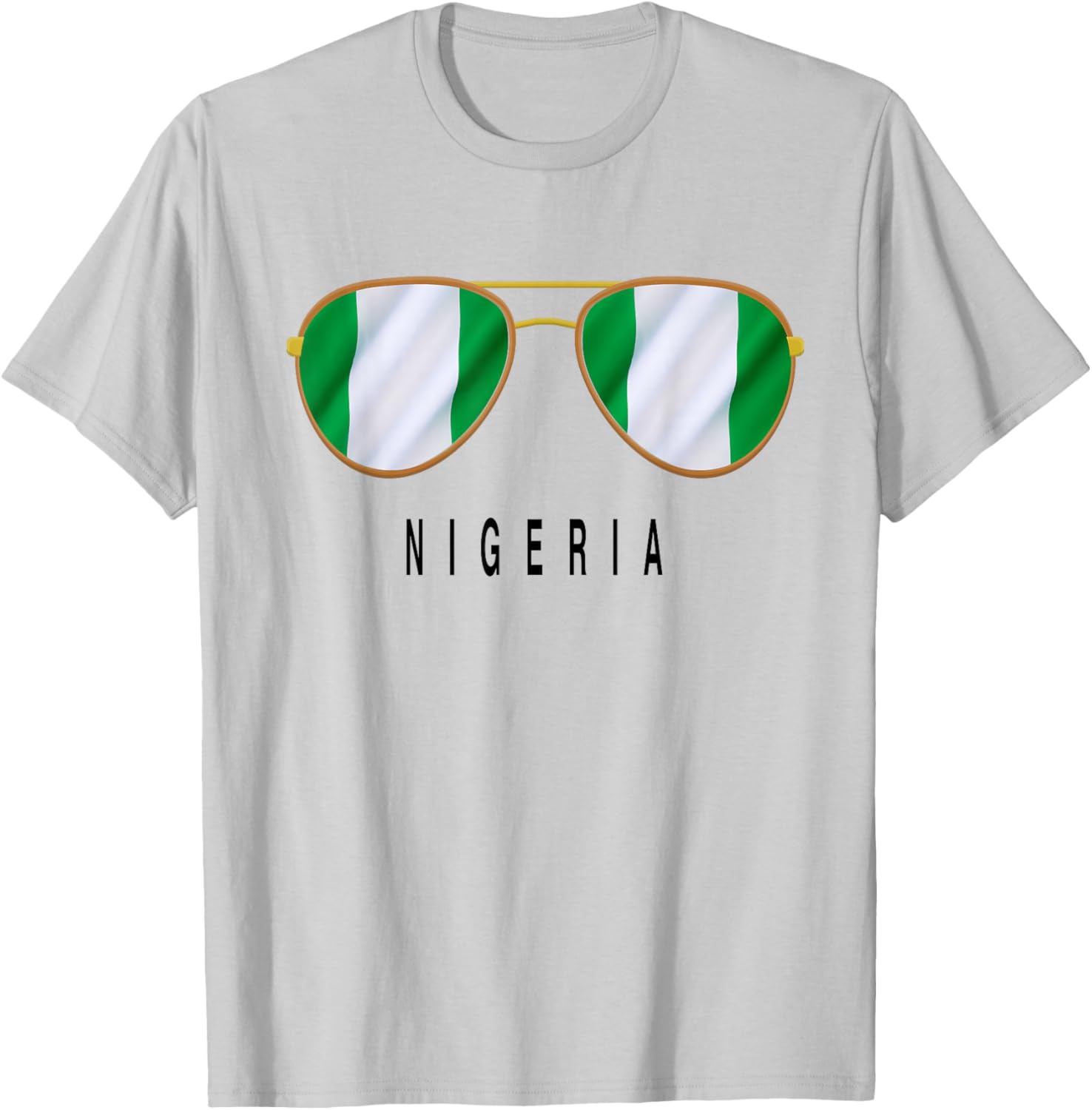 Nigeria Flag Nigerian Nigeria Pride Sunglasses T-Shirt - T-Shirt | Ash