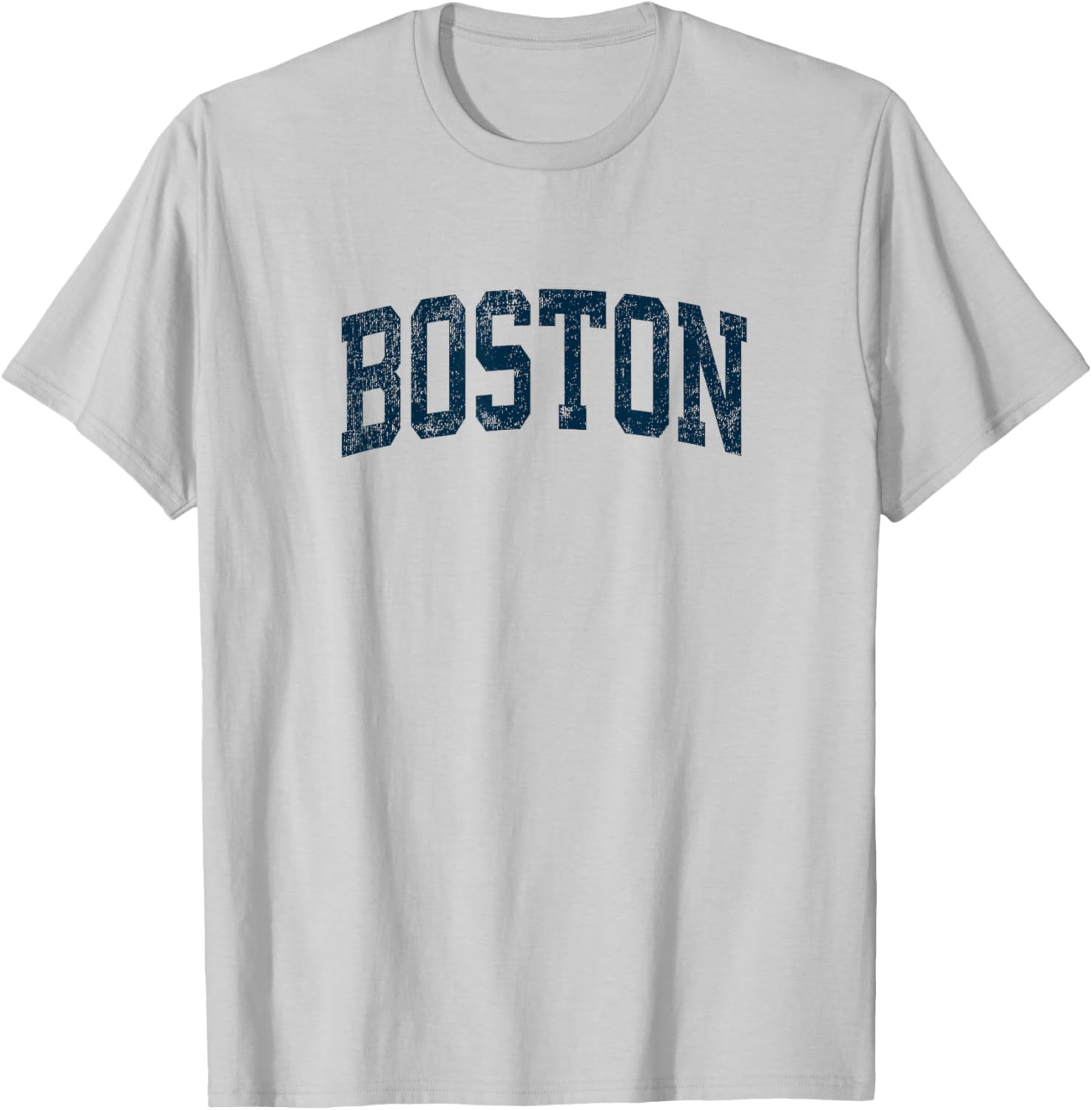Boston Massachusetts MA Vintage Athletic Sports Navy Design T-Shirt - T-Shirt | Ash