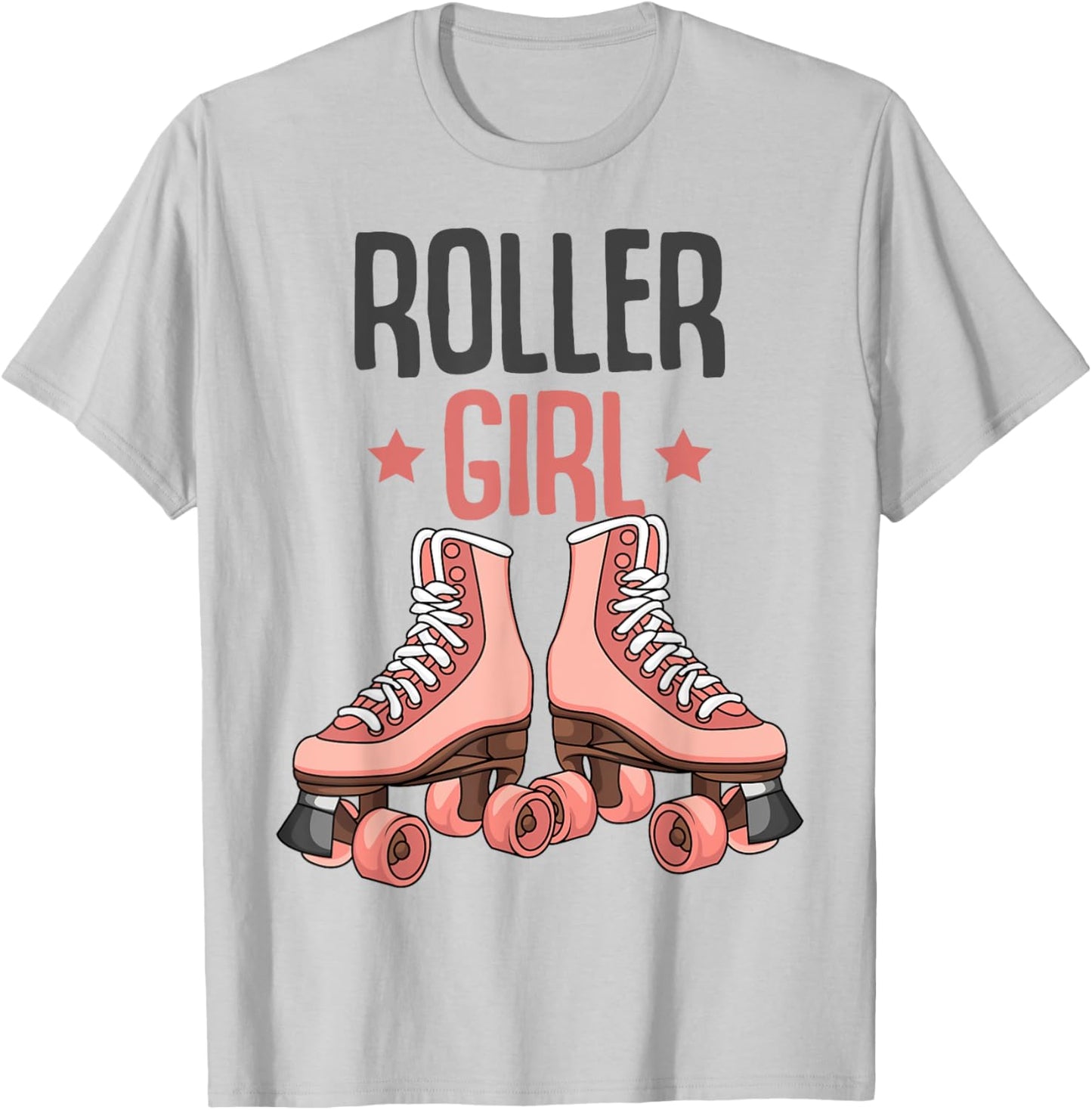 Roller Girl Roller Skates Skating Funny Girl T-Shirt - T-Shirt | Ash