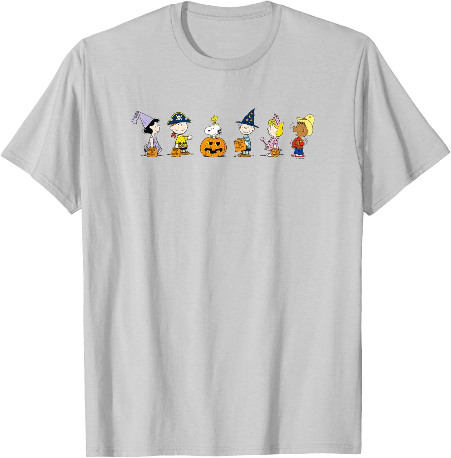 Peanuts Halloween Line T-Shirt - T-Shirt | Ash
