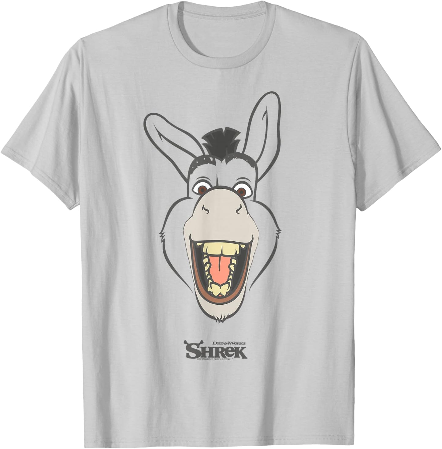 Shrek Donkey Big face T-Shirt - T-Shirt | Ash