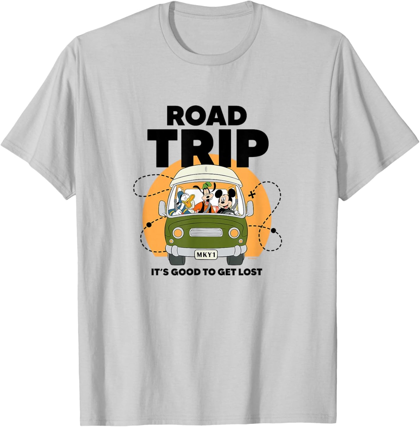 Donald, Goofy & Mickey - Road Trip T-Shirt - T-Shirt | Ash