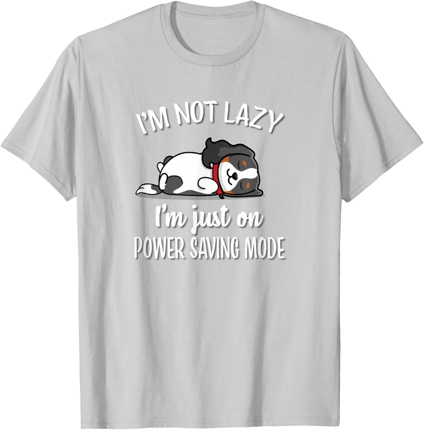Not Lazy Power Saving Tri Color Cavalier Mom T-Shirt - T-Shirt | Ash