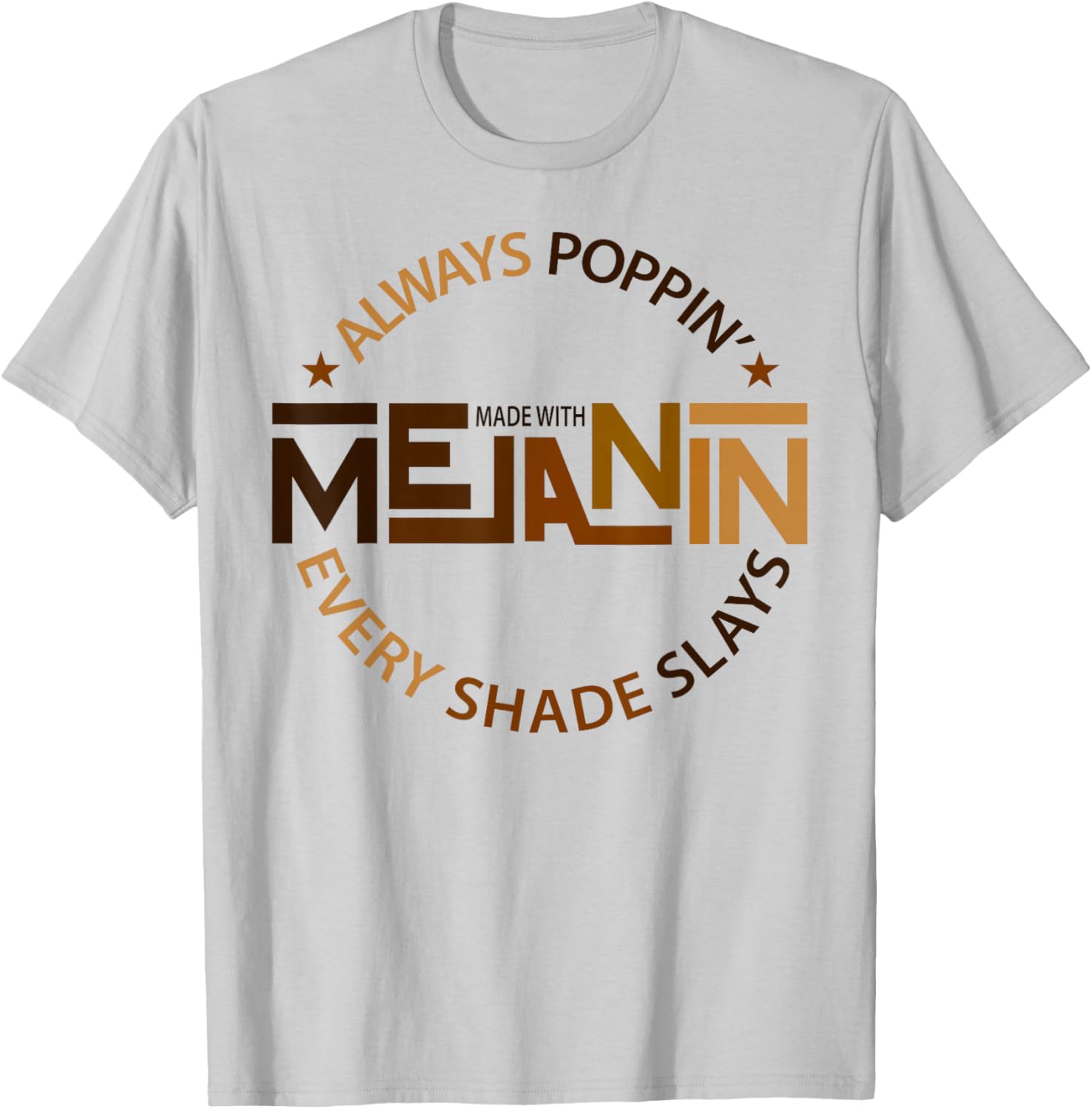 Made with Melanin Black Girl Magic Afro Beauty Black Queen Small T-Shirt - T-Shirt | Ash