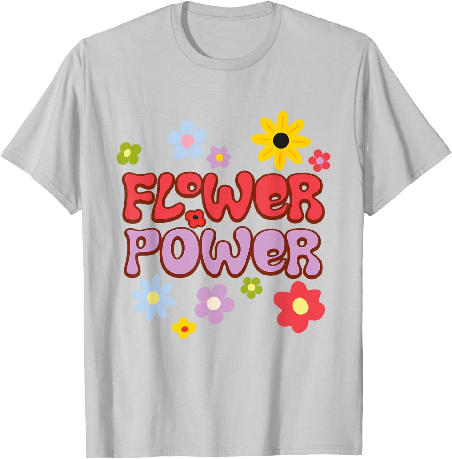 Flower Power T-Shirt - T-Shirt | Ash