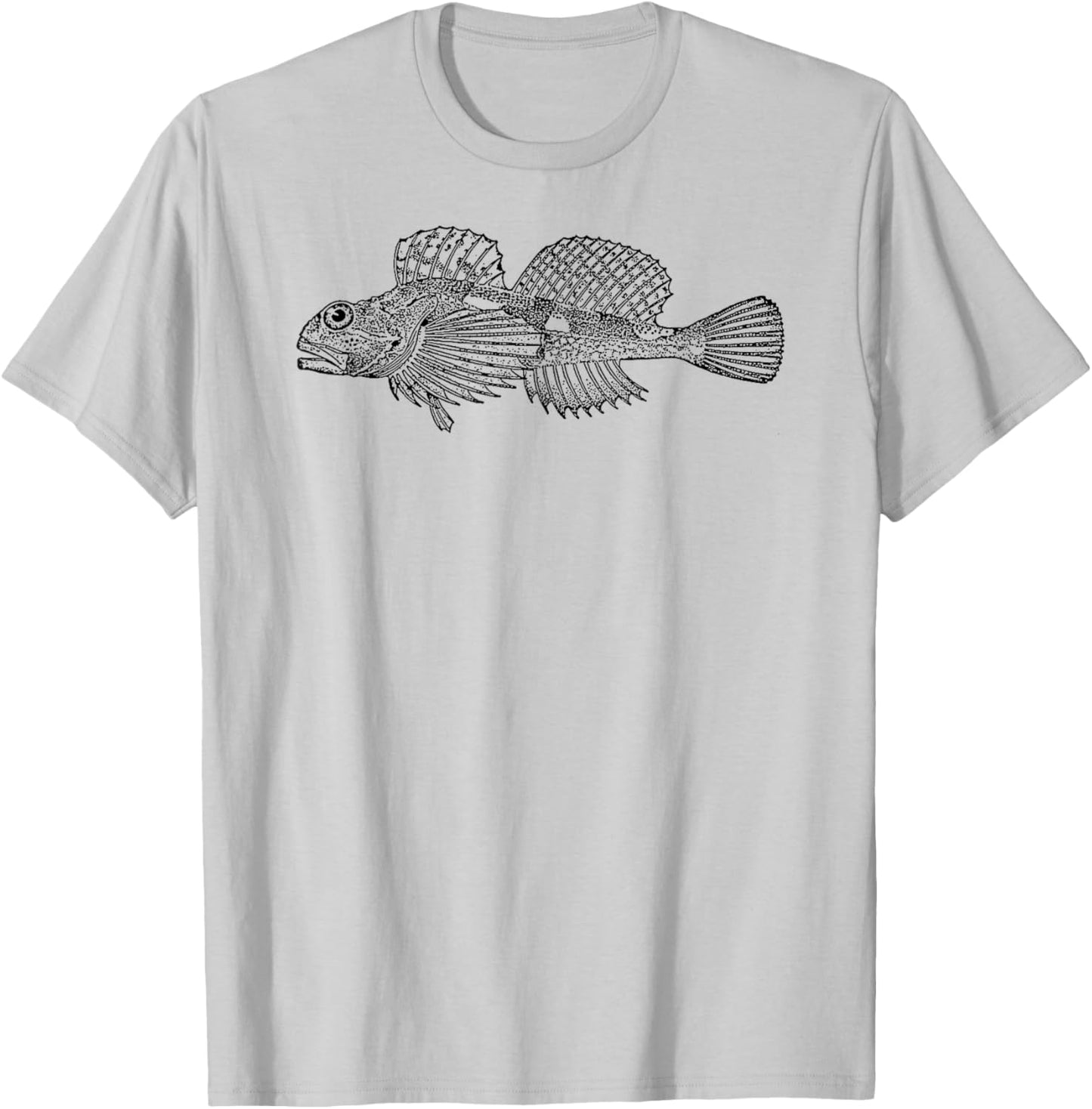 Sculpin Fish Vintage Freshwater Retro Eighties T-Shirt - T-Shirt | Ash