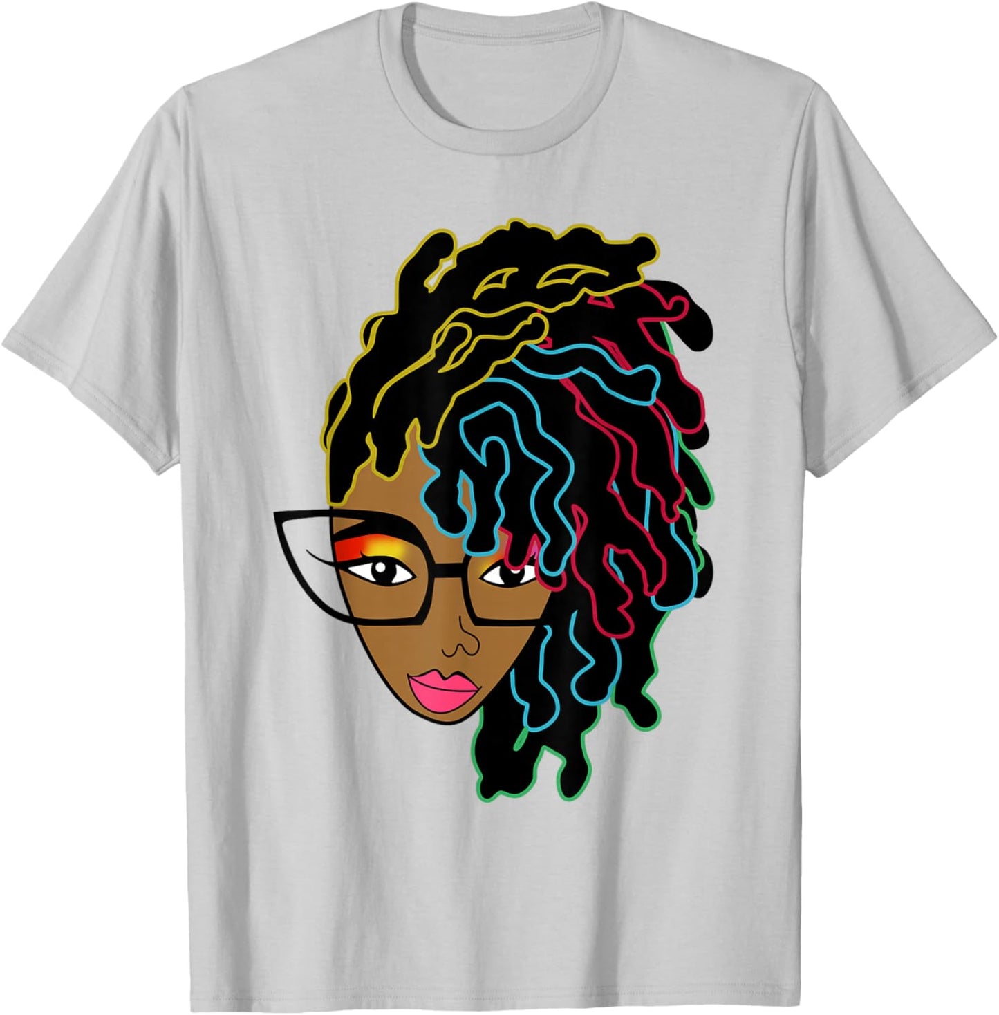 Loc'd Hair Girl African American Black Women Pride Small T-Shirt - T-Shirt | Ash