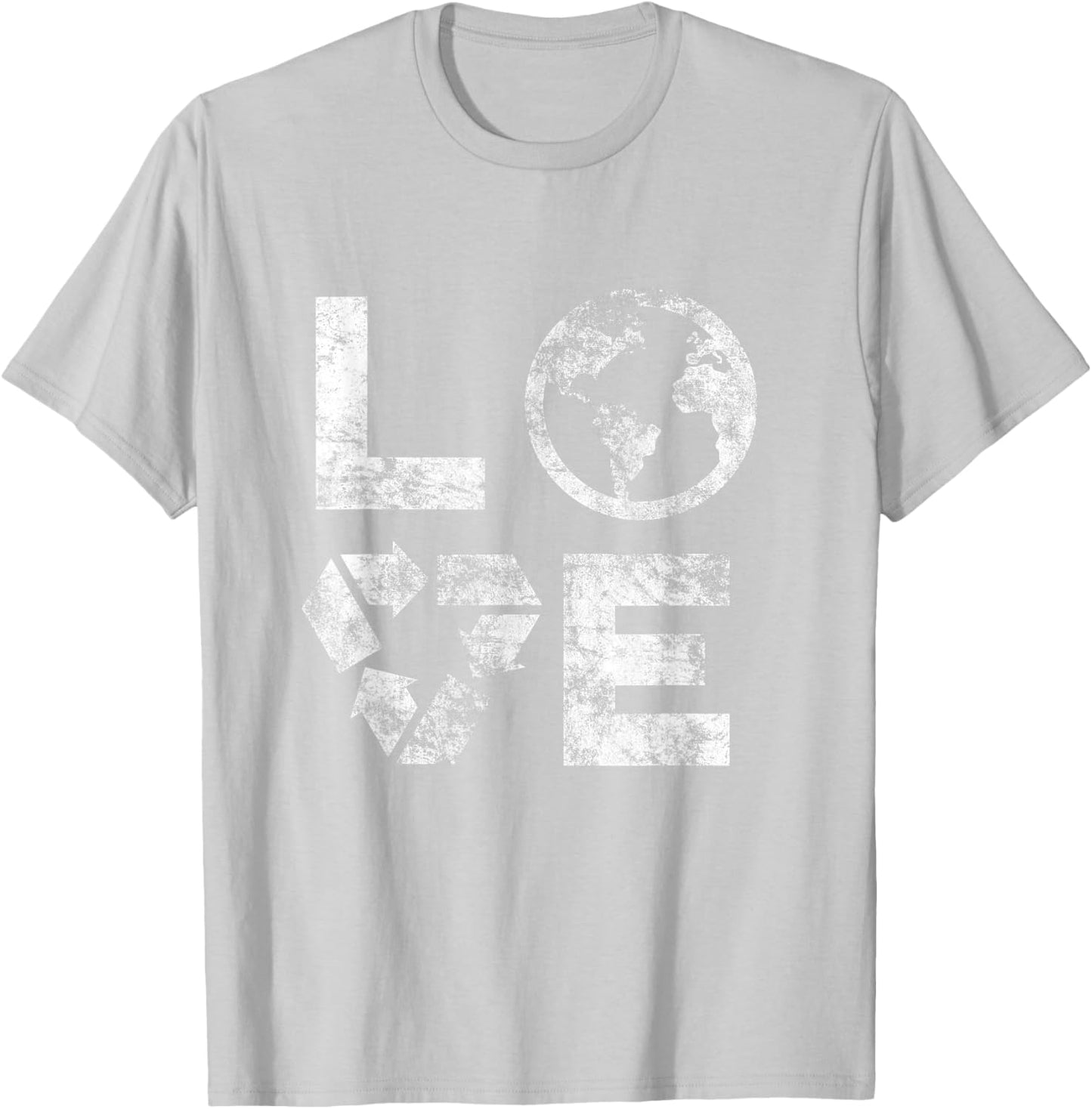 Liebe Earth Day 90s Vintage Recycled Children or Teachers T-Shirt - T-Shirt | Ash