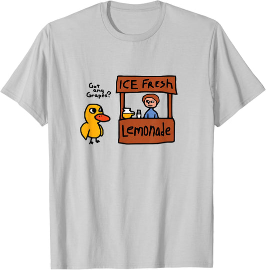 The Duck Song Got Any Grapes Funny Meme T-Shirt - T-Shirt | Ash