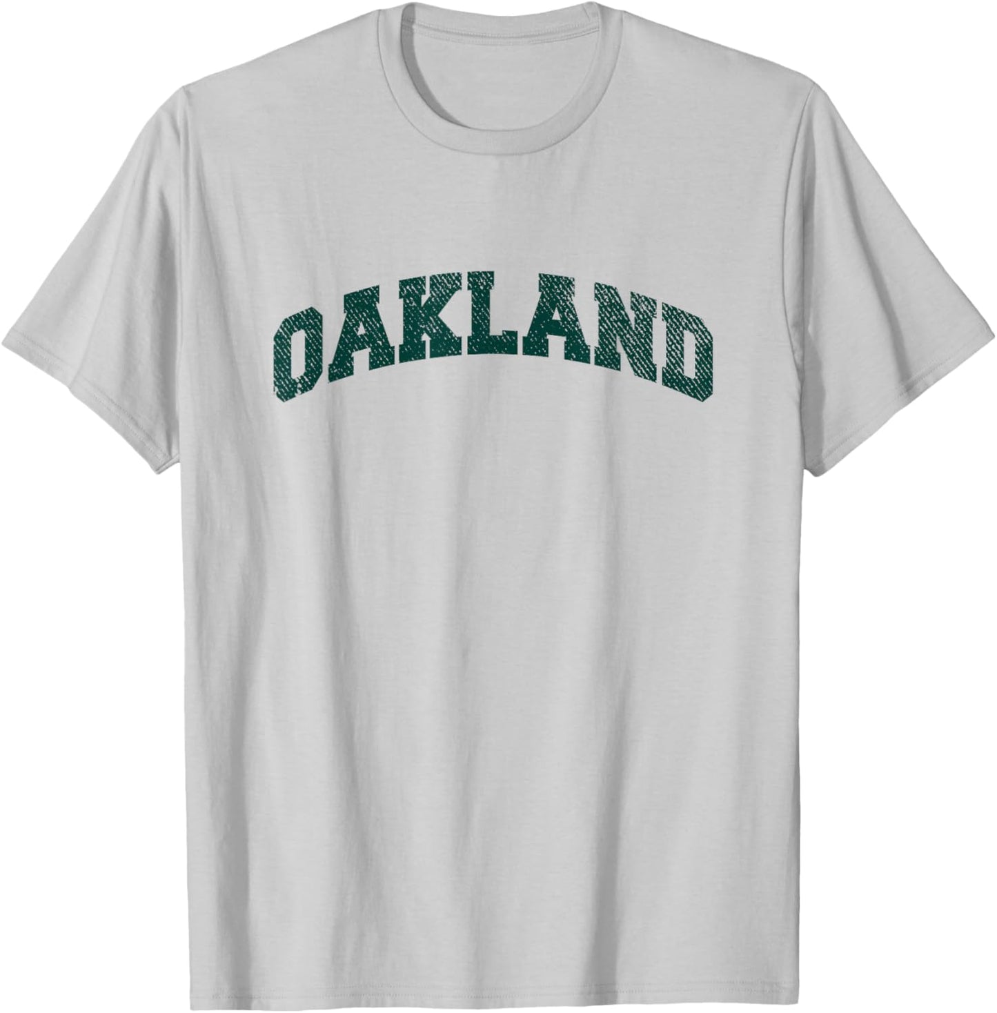 Oakland Classic Athletic Sports Distressed T-Shirt - T-Shirt | Ash